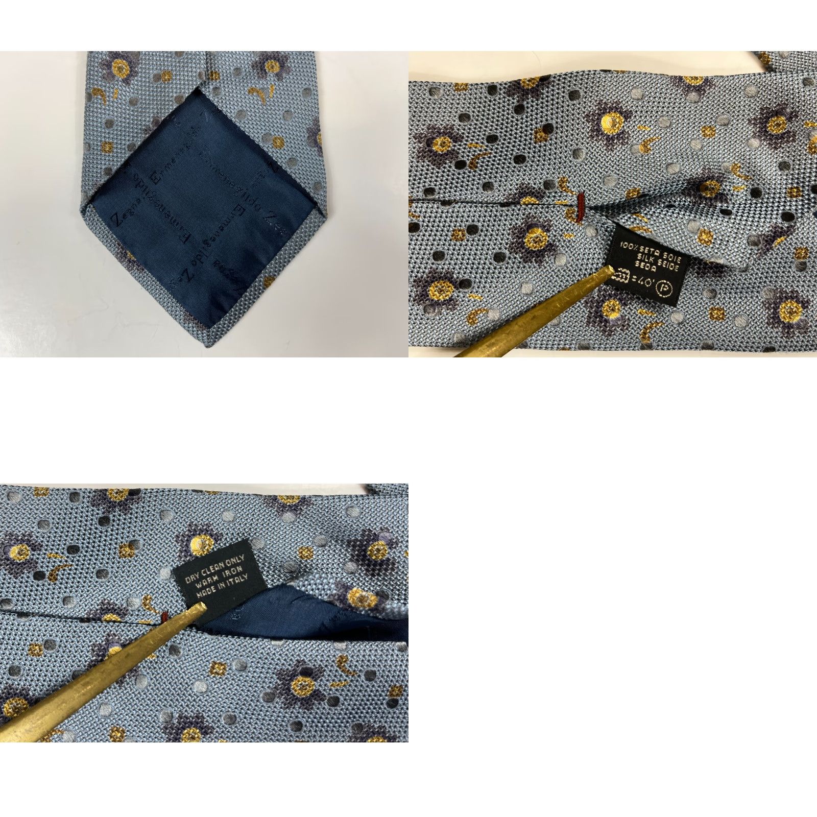 Ermenegildo Zegna Ermenegildo Zegna Silk Tie Men Floral Woven Multicolor Made in Italy Size ONE SIZE - 8 Thumbnail
