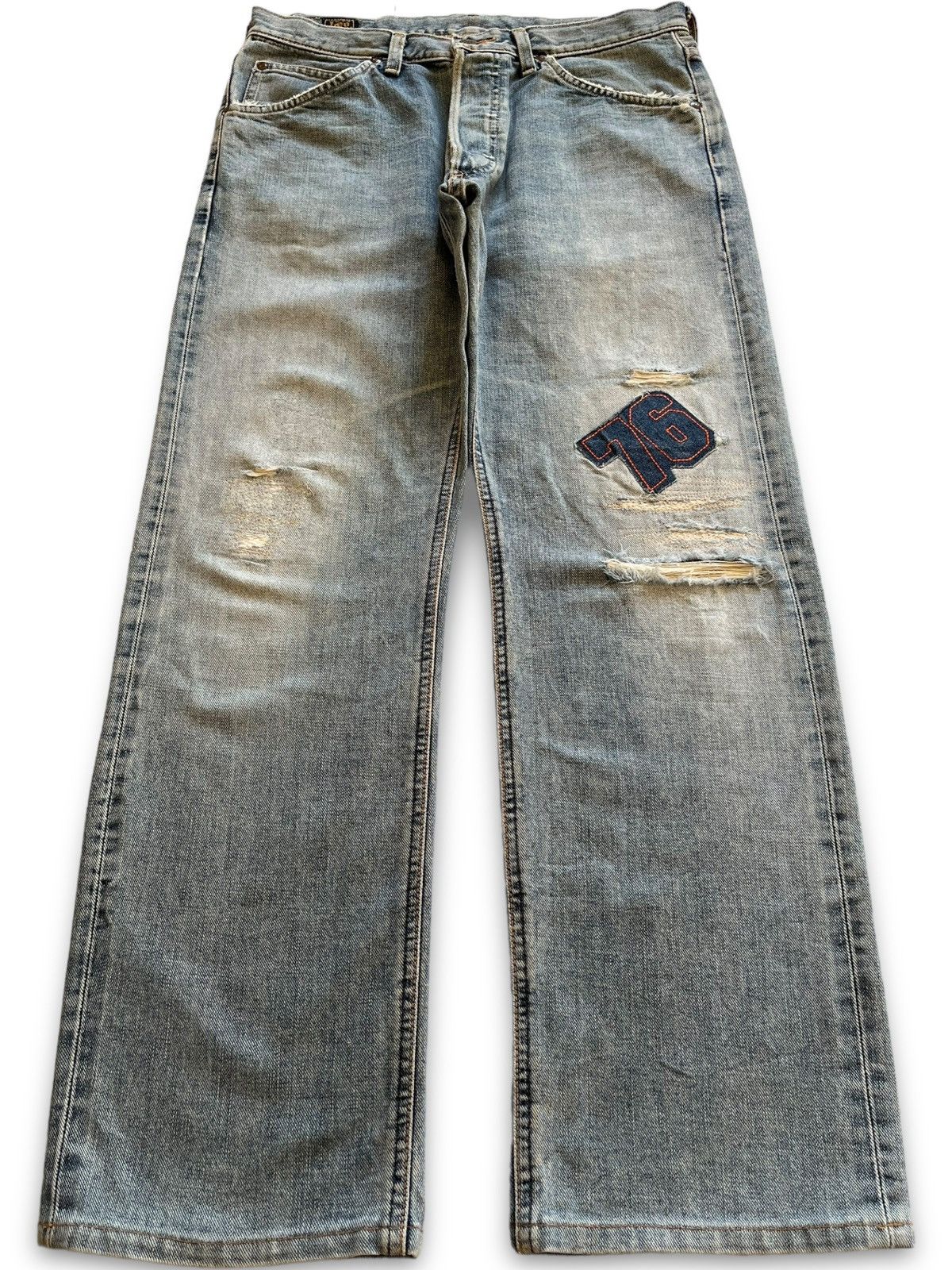 Lee Vintage 80s Lee Riders Selvedge Sanforized Baggy Style Jeans Size US 32 / EU 48 - 2 Thumbnail