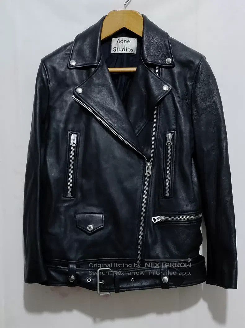 Acne Studios Acne Studios Women's Leather Biker Jacket Size 4XL / US 24-26 - 1 Thumbnail