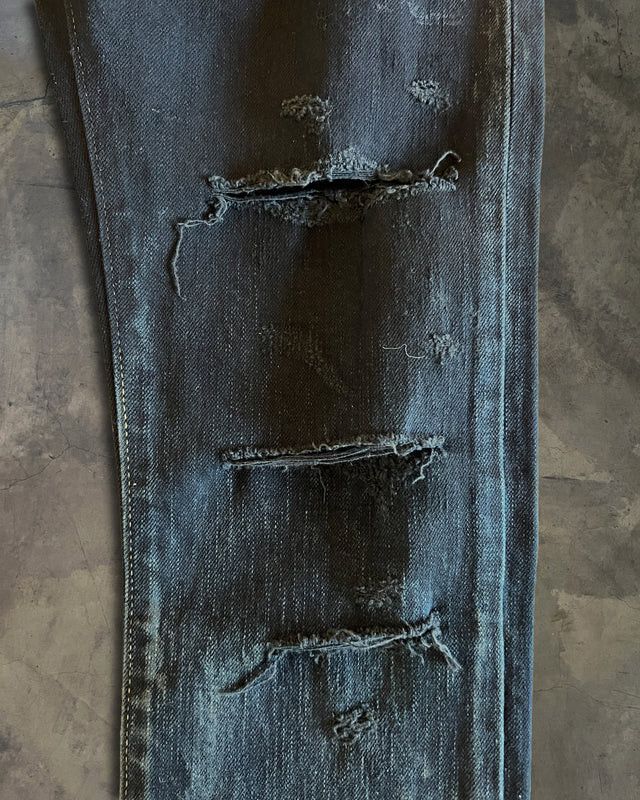 Saint Laurent Paris SAINT LAURENT 2016 OIL STAINED DENIM Size US 26 / EU 42 - 6 Thumbnail