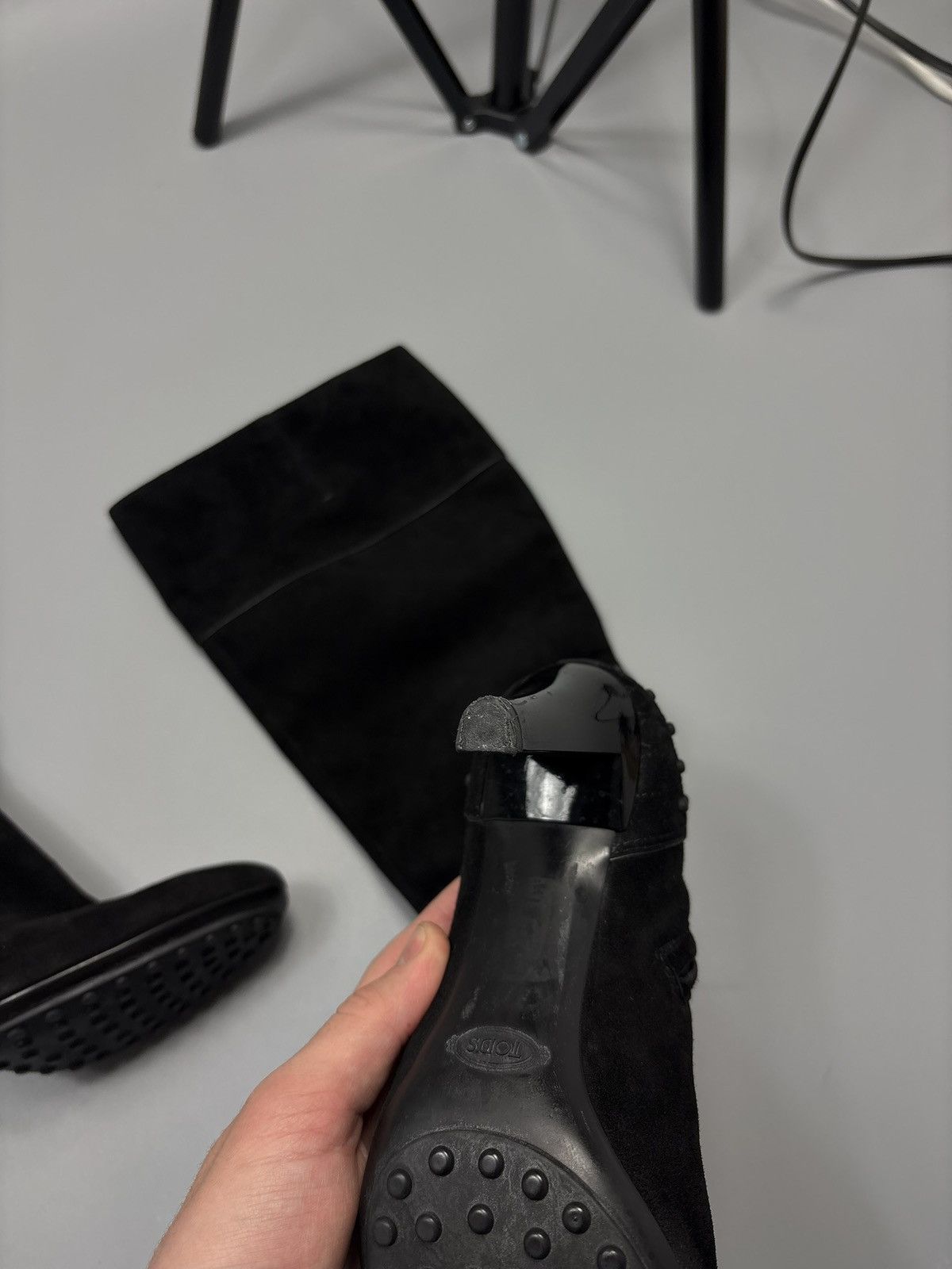 Tod's TOD'S black suede Knee High Luxury Boots Shoes Size US 6.5 / IT 36.5 - 6 Thumbnail