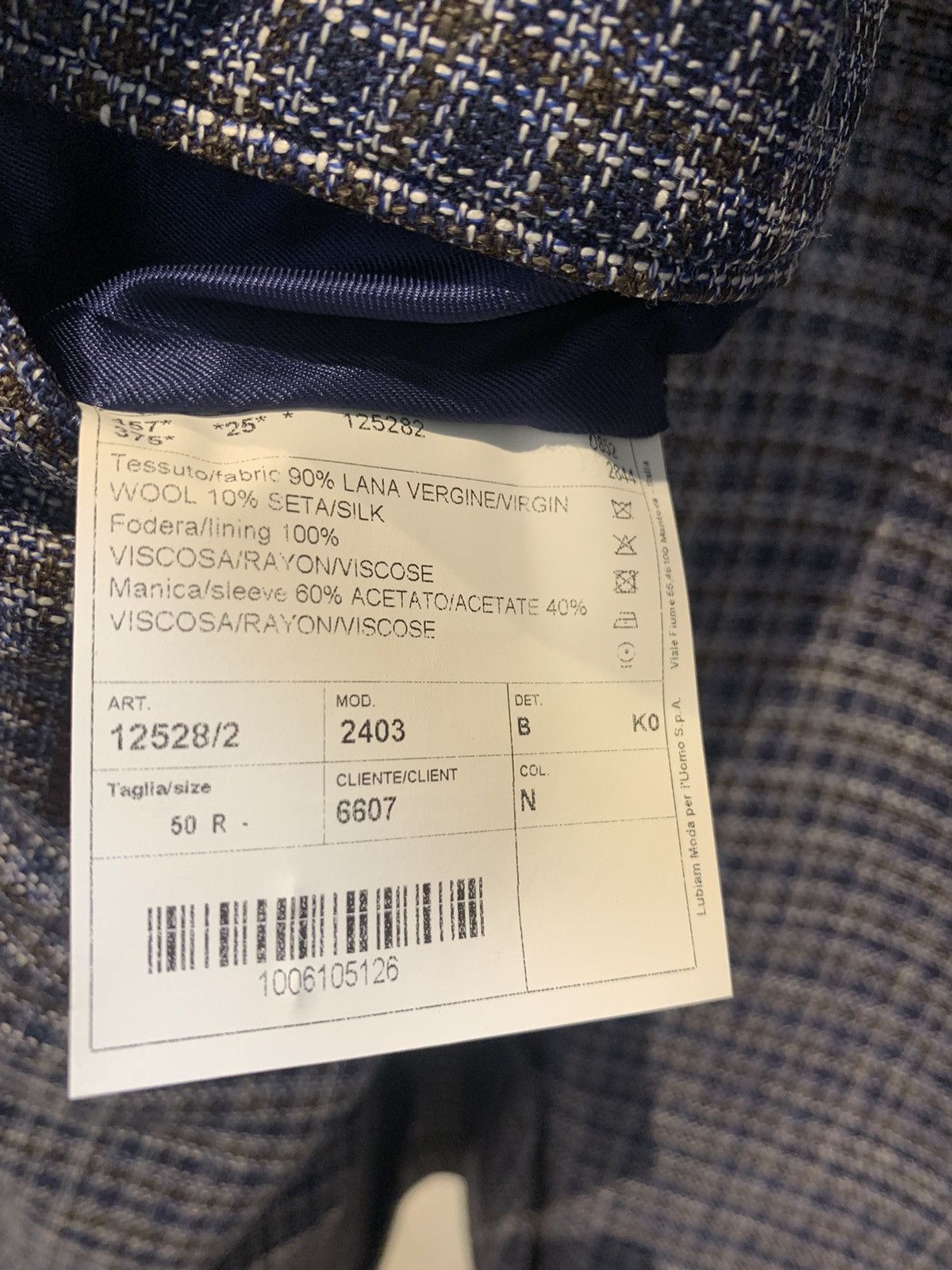 L.B.M. 1911 Luigi Bianchi Wool/Silk 2 Button Jacket Size 50R - 5 Thumbnail