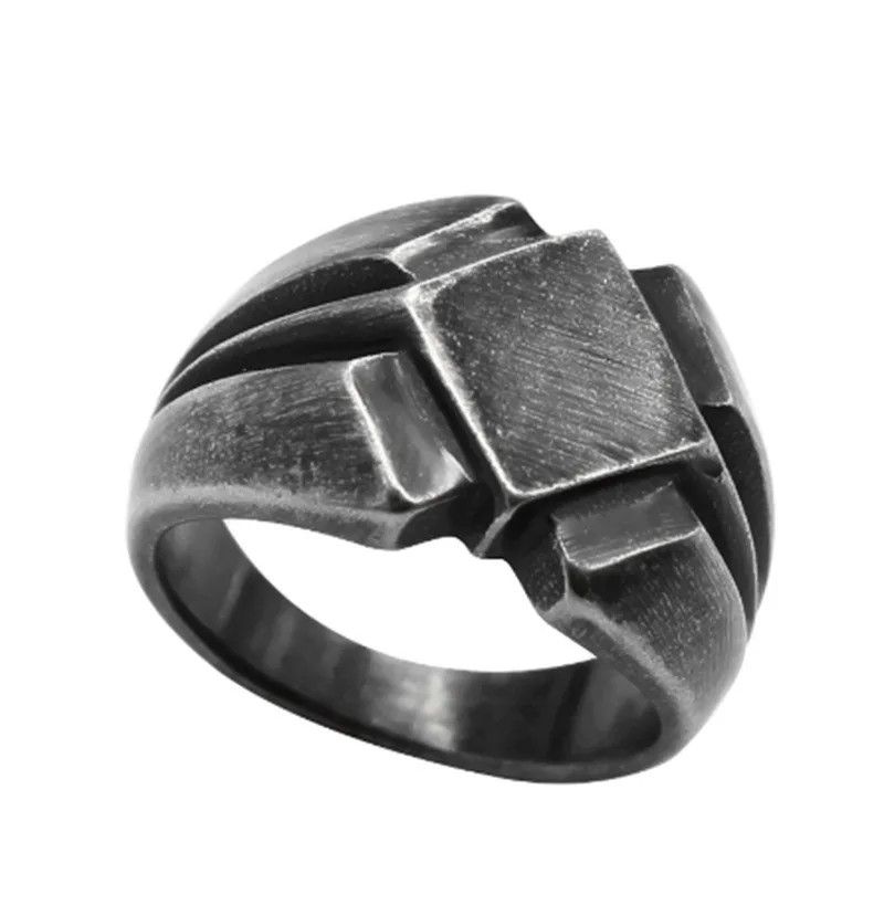 Handmade Creative Punk Black Ring Size ONE SIZE - 1 Thumbnail