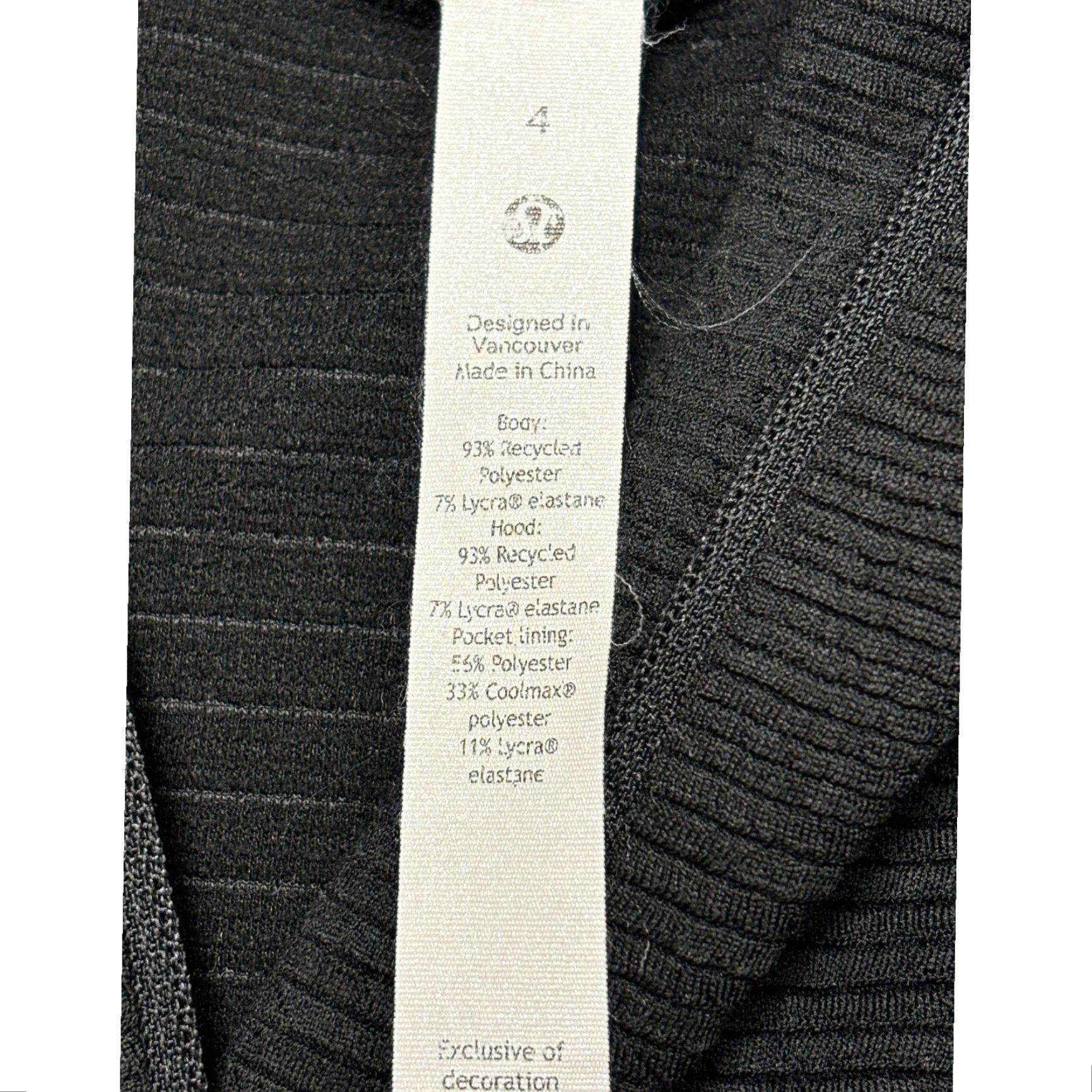 Lululemon Lululemon Hooded Pullover Jacket Women Size 4 Black Textured Reflective Lightweight Track Size S / US 4 / IT 40 - 4 Thumbnail
