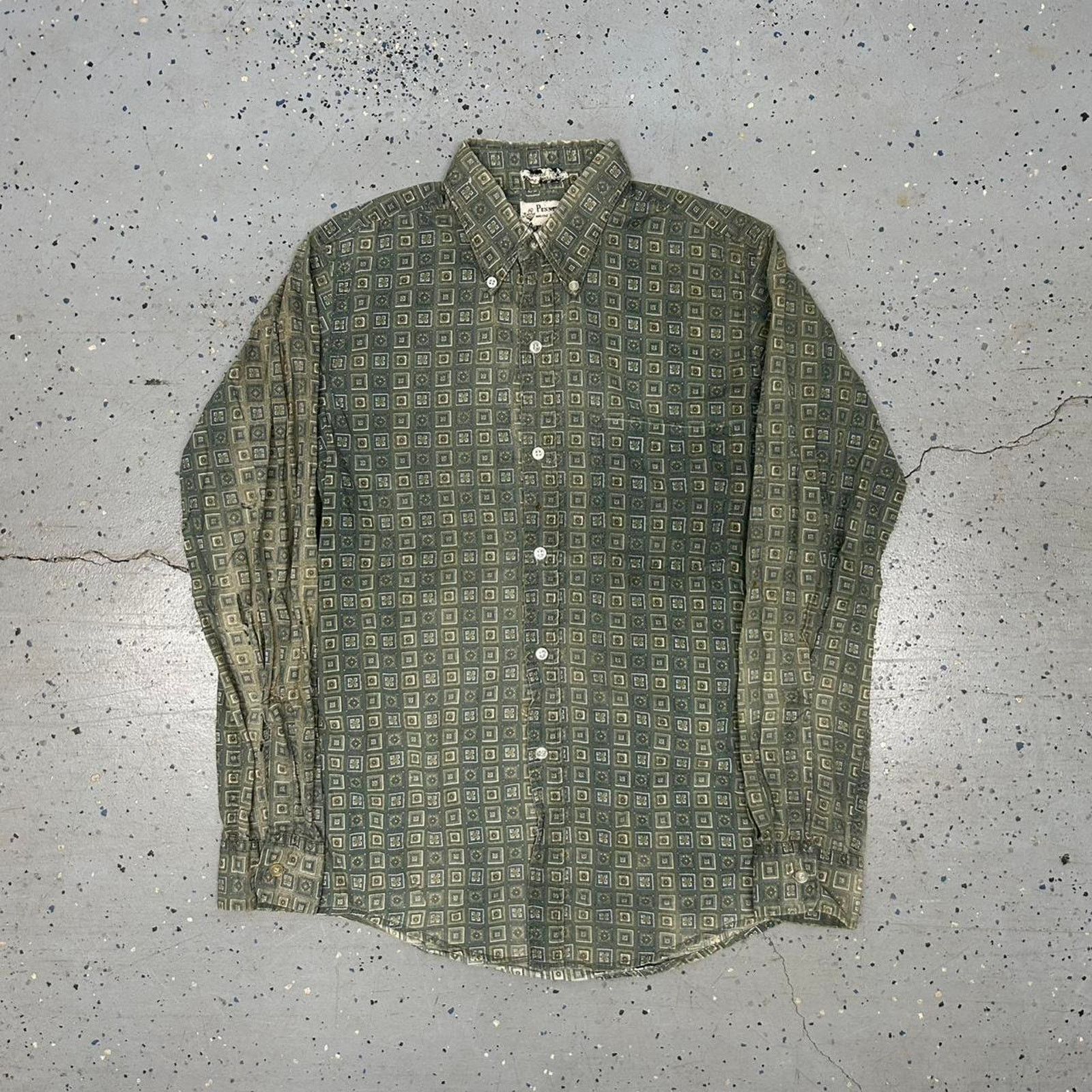 Other 50s/60s Green and cream pennys vintage button-up shirt Size US S / EU 44-46 / 1 - 1 Thumbnail