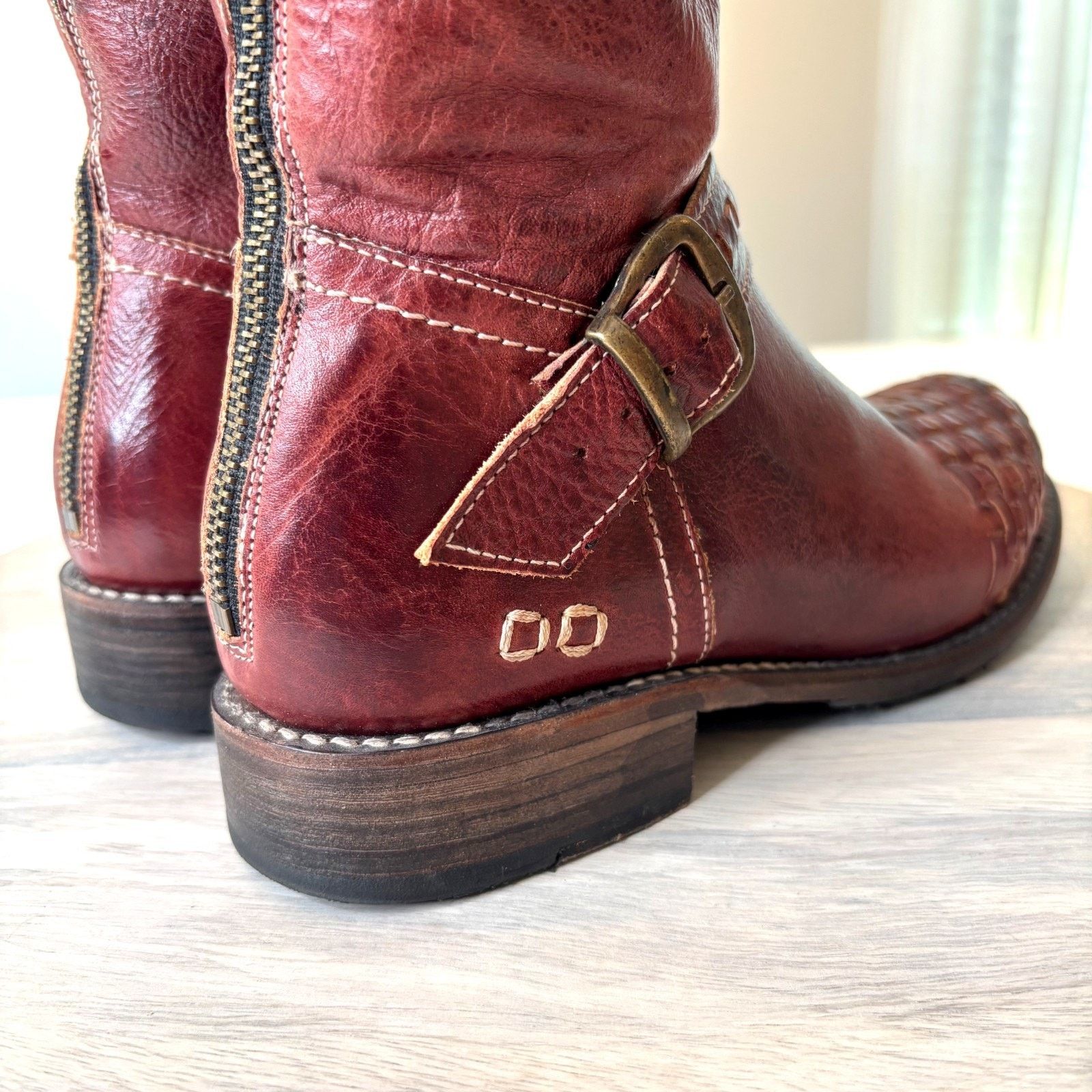 Bed Stu Bed Stu Ashwell Women's Red Buckles Leather Boots Size 6.5 Size US 6.5 / IT 36.5 - 6 Thumbnail