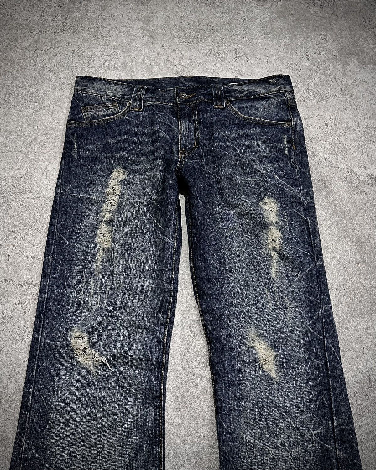 semanticdesign Semantic Design Distressed Washed Blue Jeans Size US 33 - 2 Thumbnail