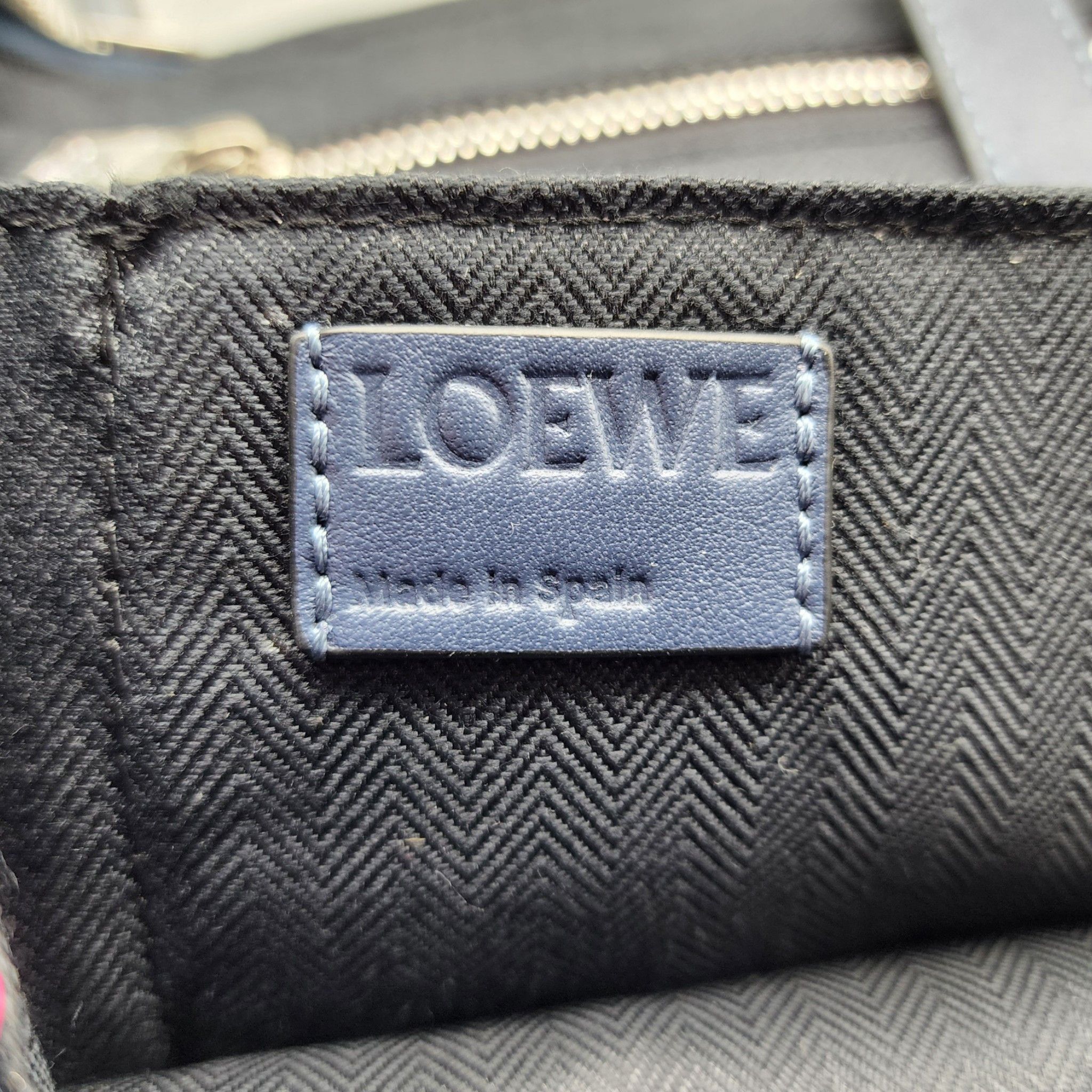 Loewe Goya Leather Backpack Blue Size ONE SIZE - 7 Thumbnail