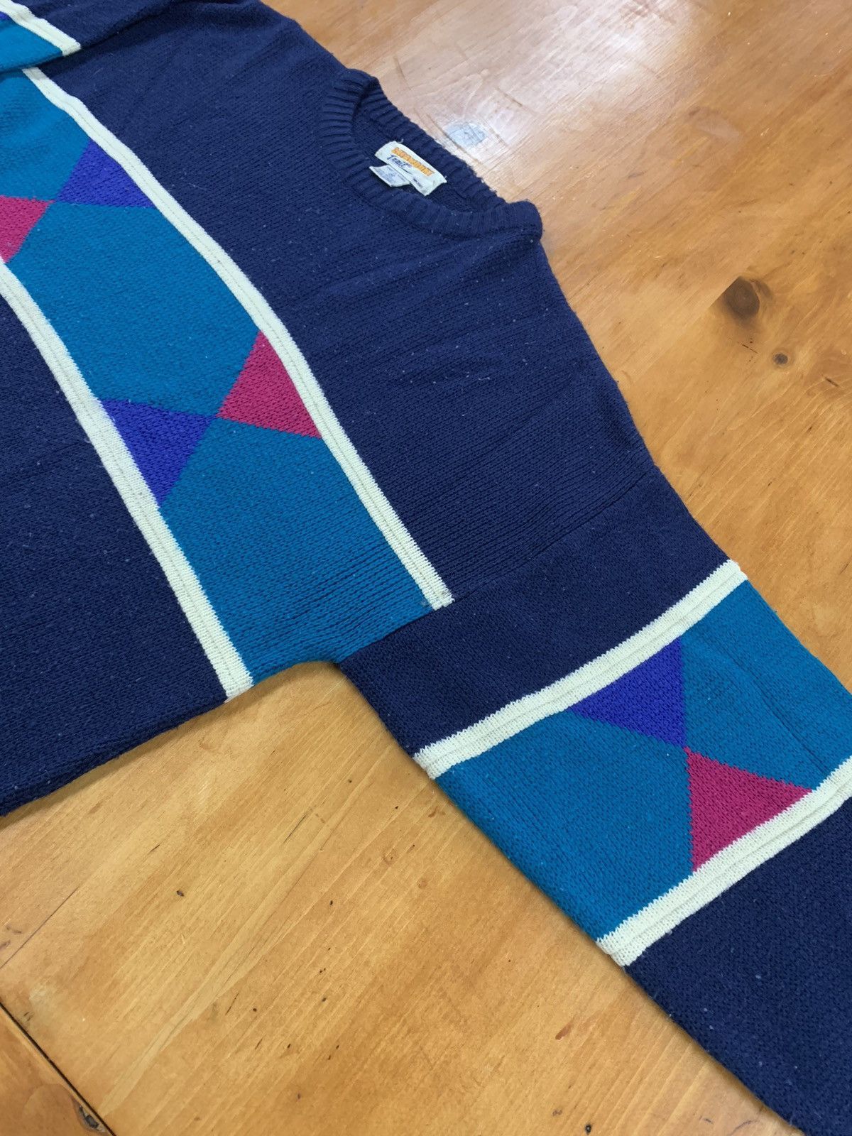 Band Tees Vintage Abstract Hourglass Band Knit Sweater Size US M / EU 48-50 / 2 - 1 Thumbnail