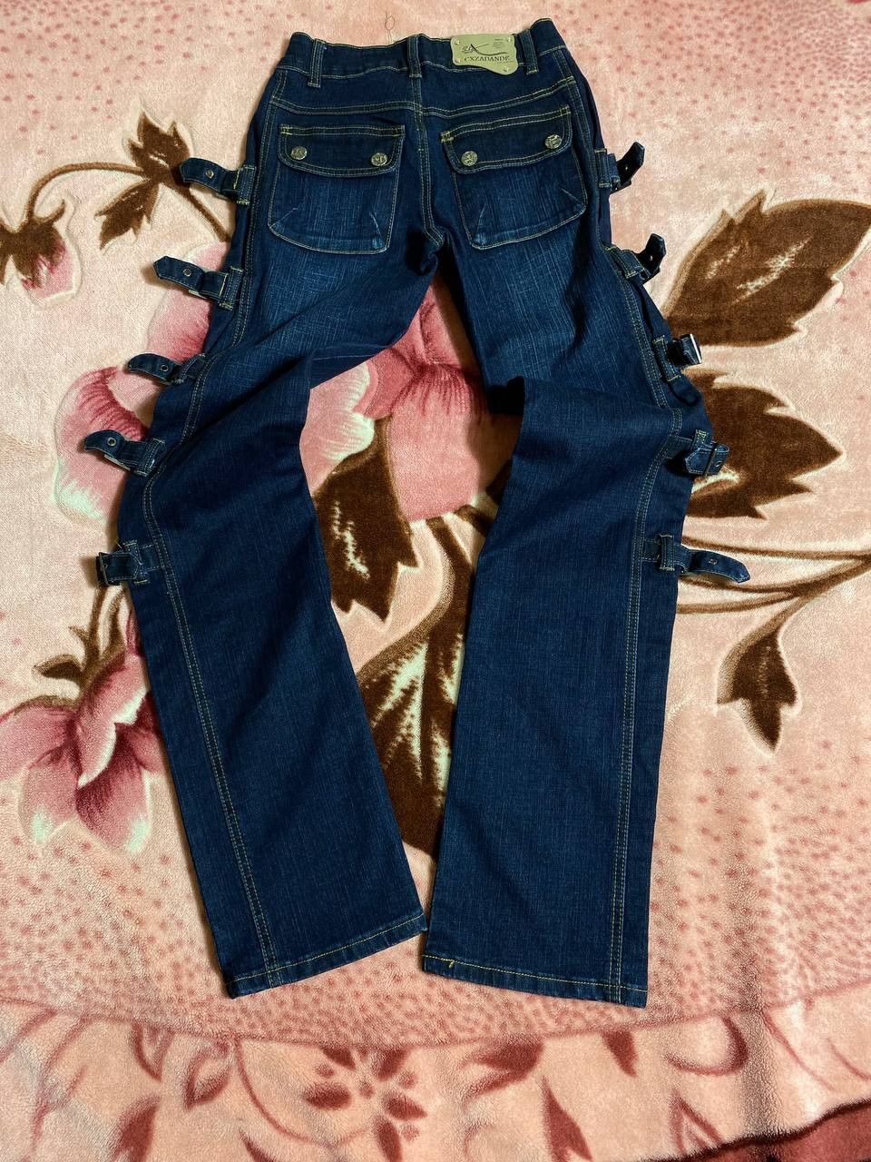Japanese Brand Y2k Bondage Distressed Baggy Denim Jeans Size US 26 / EU 42 - 9 Thumbnail