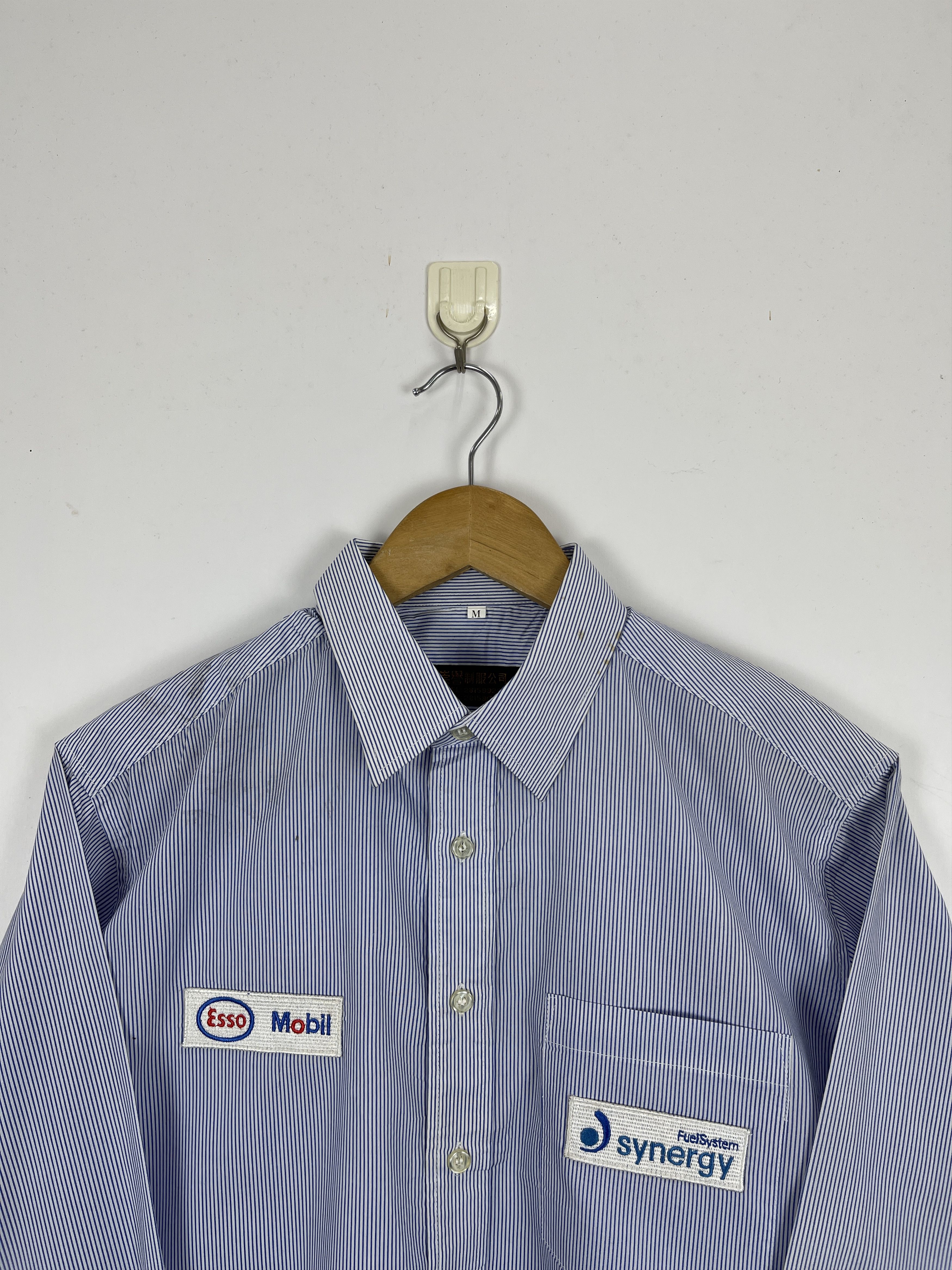 Vintage Vintage Exxon Mobil Workwear Button Up Shirt TA0411 Size US M / EU 48-50 / 2 - 2 Thumbnail