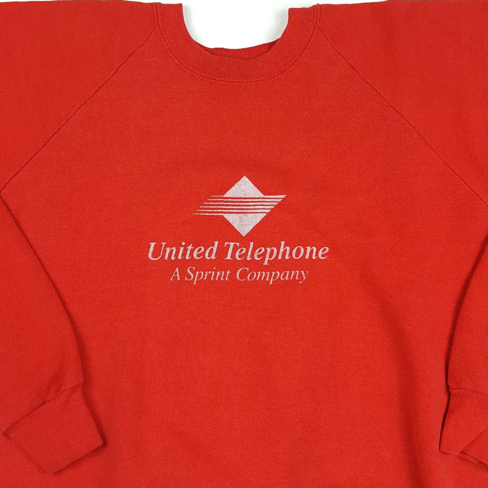 Fruit Of The Loom VINTAGE 80s Sprint United Telephone Crewneck Sweatshirt Mens XL Red Retro USA Size US XL / EU 56 / 4 - 2 Thumbnail