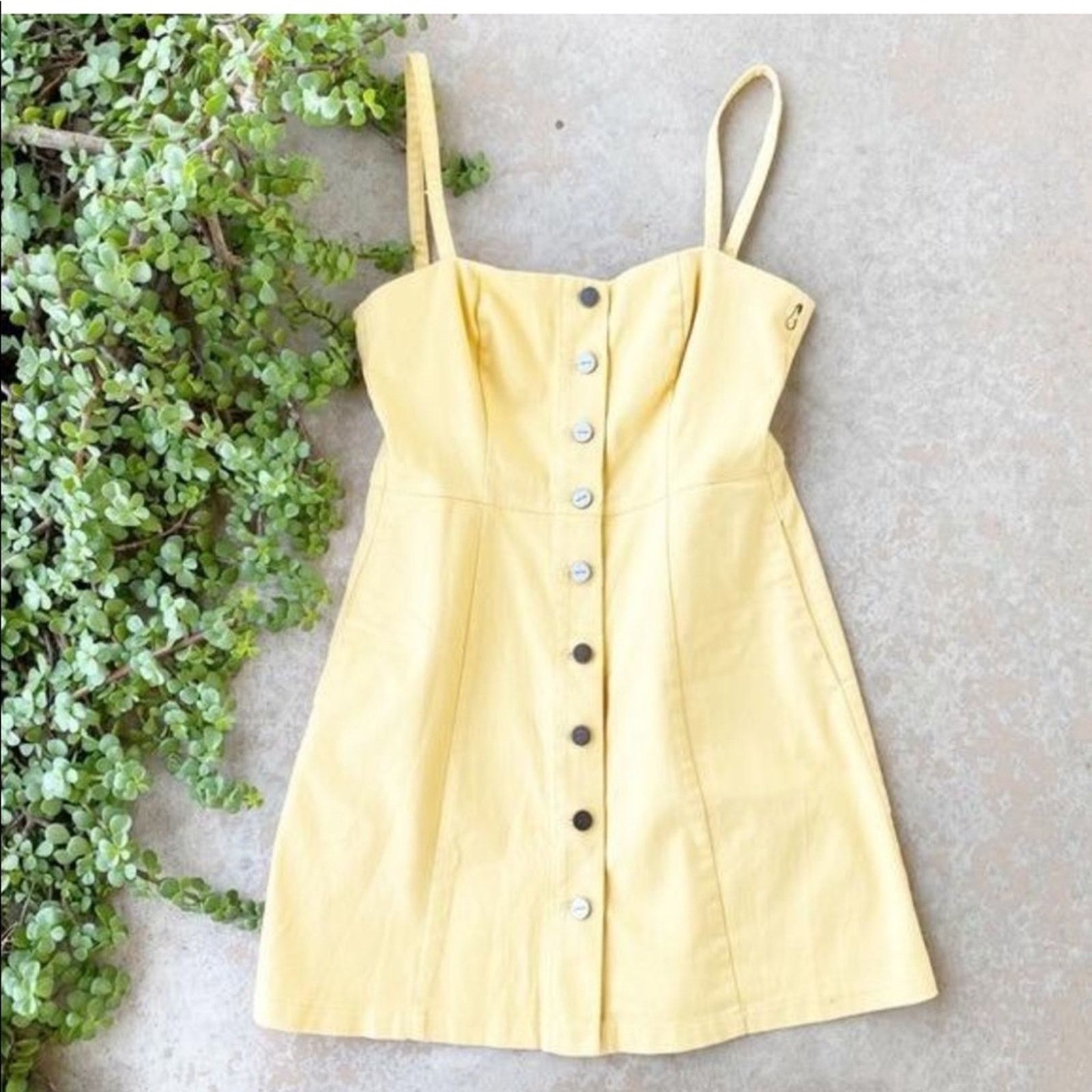Anthropologie NEW CAPULET ANTHRO REVOLVE Tabitha Mini Tank Yellow Dress Size S / US 4 / IT 40 - 4 Thumbnail