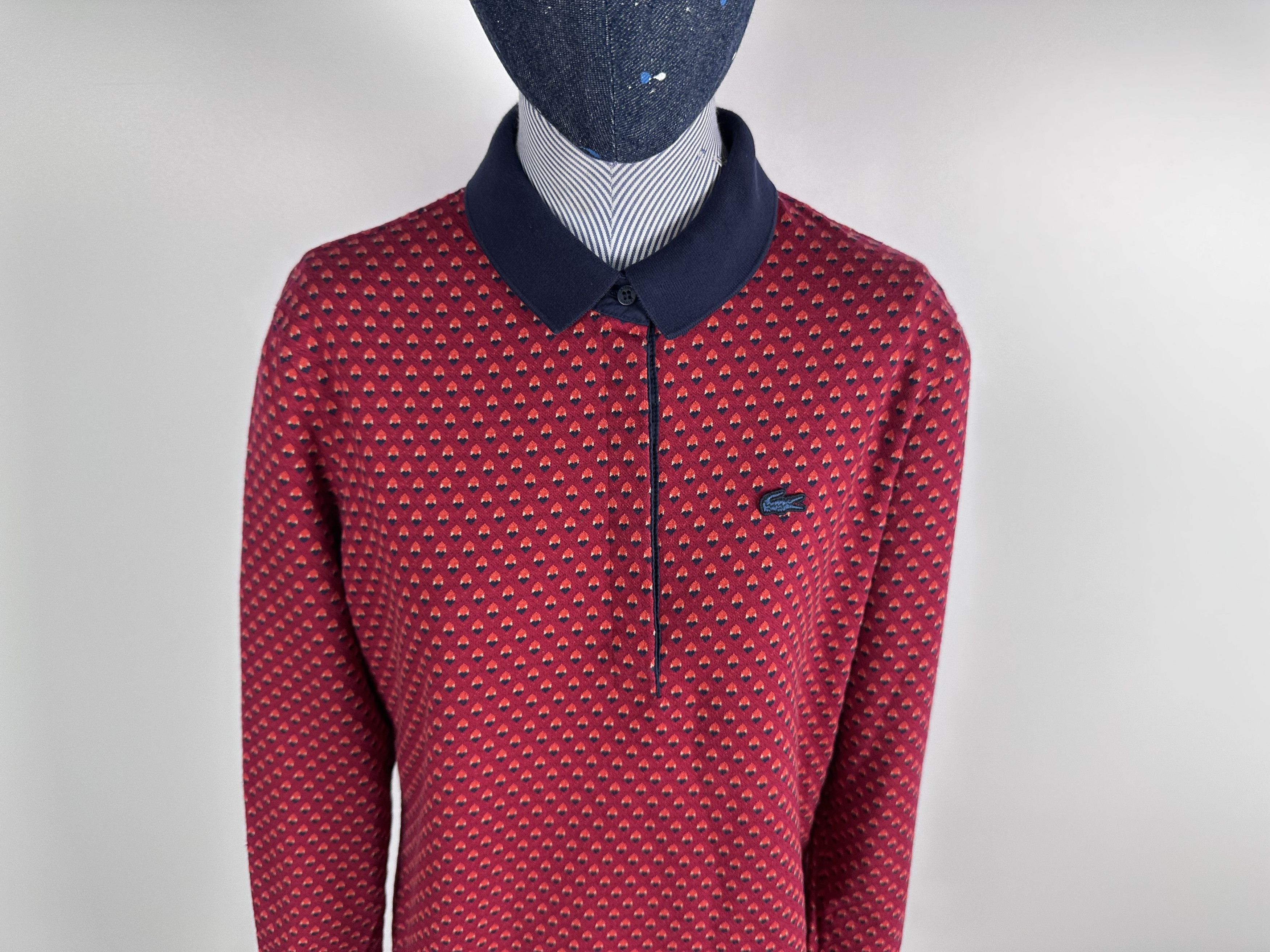 Lacoste Lacoste Polo Sweater Long Sleeve Knit Cotton Size 42 Size M / US 6-8 / IT 42-44 - 3 Thumbnail
