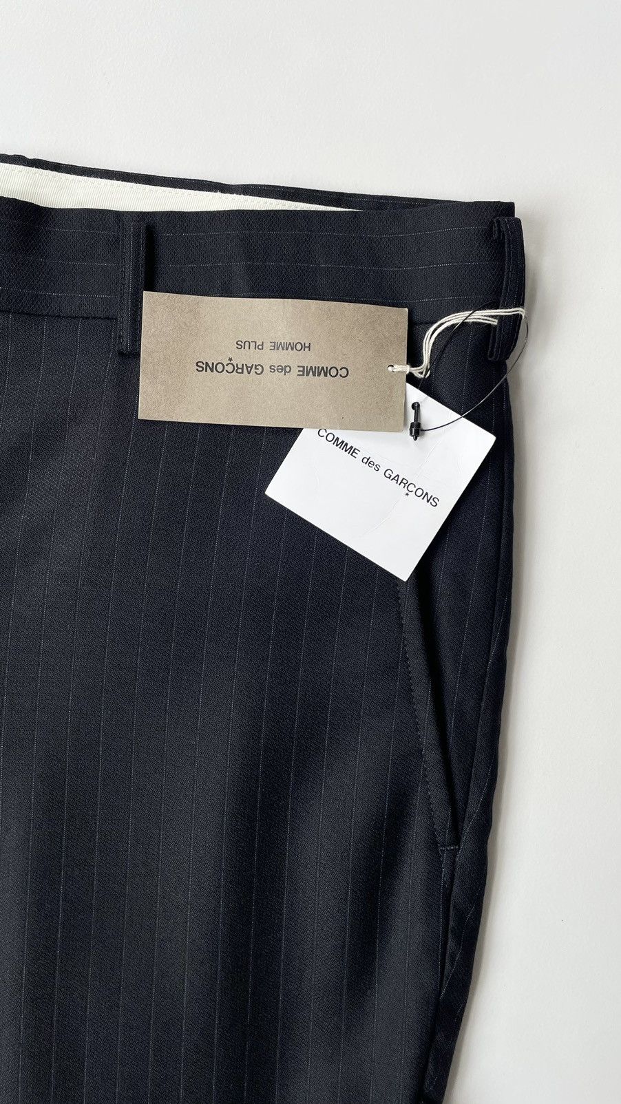 Comme des Garcons A/W 11 Blue Pinstripe Wool Trousers Size US 34 / EU 50 - 6 Thumbnail