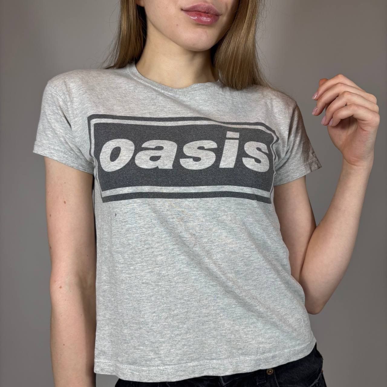 Band Tees Vintage Y2K Oasis Big Logo Band Rock Tour Crop T-shirt Size XS / US 0-2 / IT 36-38 - 1 Thumbnail