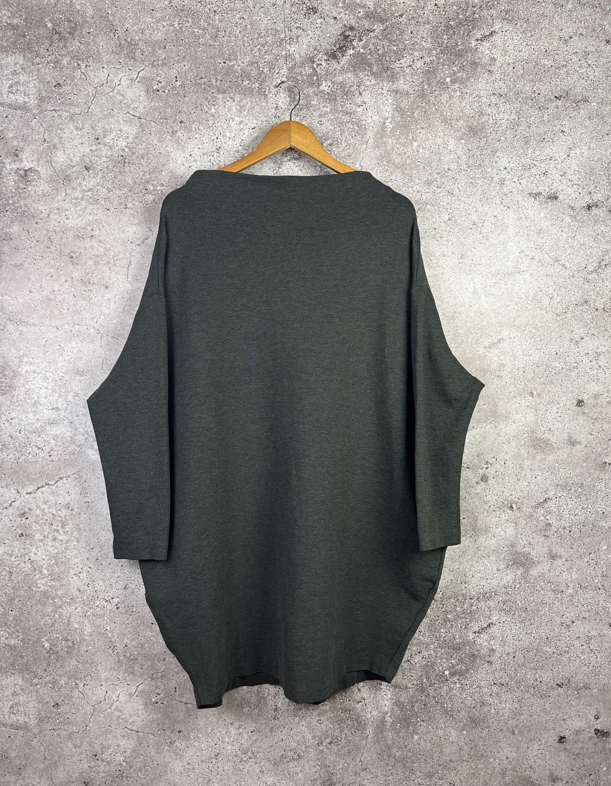 Other Hubert Gasser Oversized Cocoon Dress Wool Cashmere Dark Grey Size L / US 10 / IT 46 - 1 Thumbnail