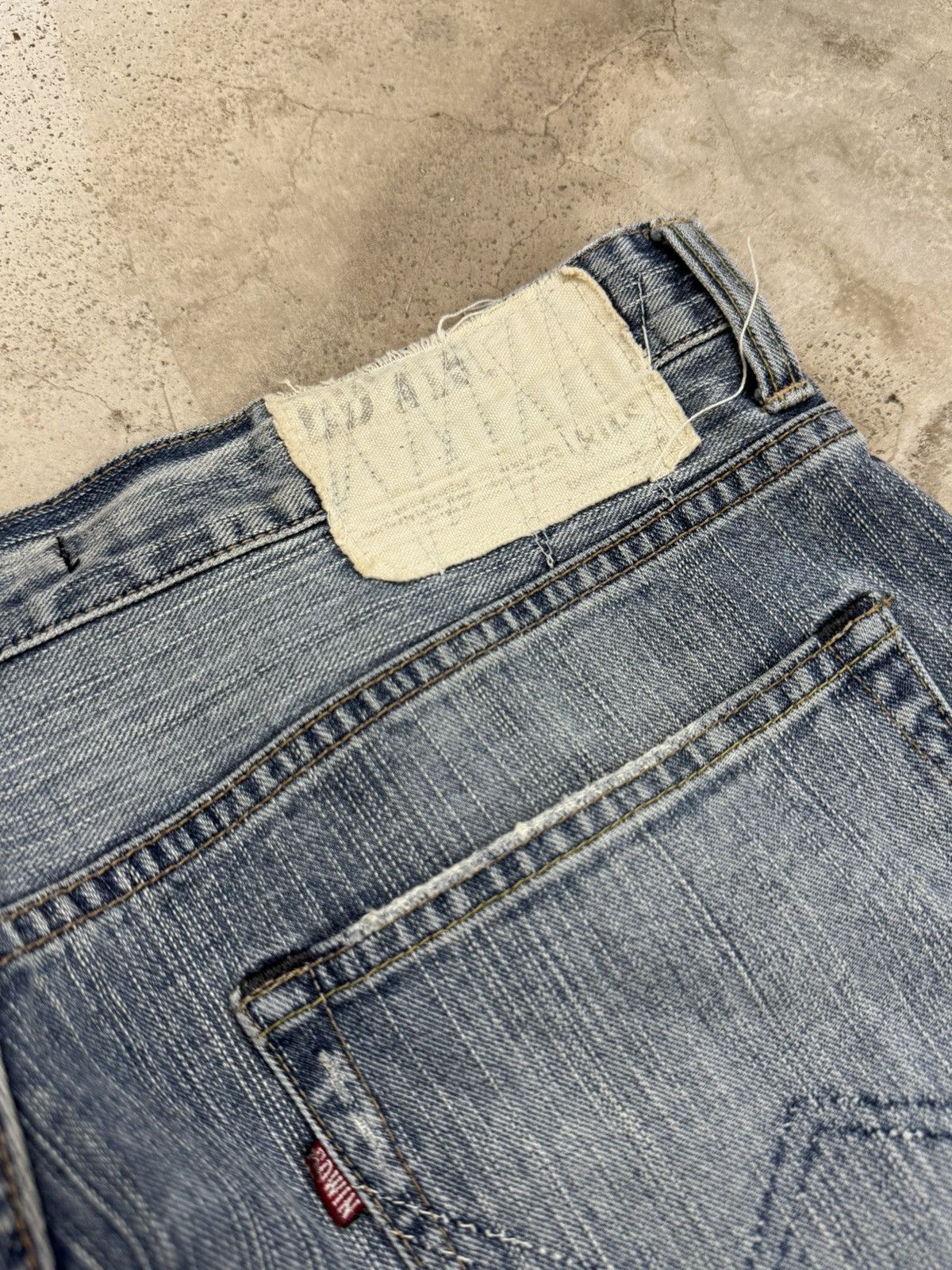 Edwin Edwin XVS Vintage Sashiko Japanese Distressed Denim Pants Size US 36 / EU 52 - 16 Thumbnail