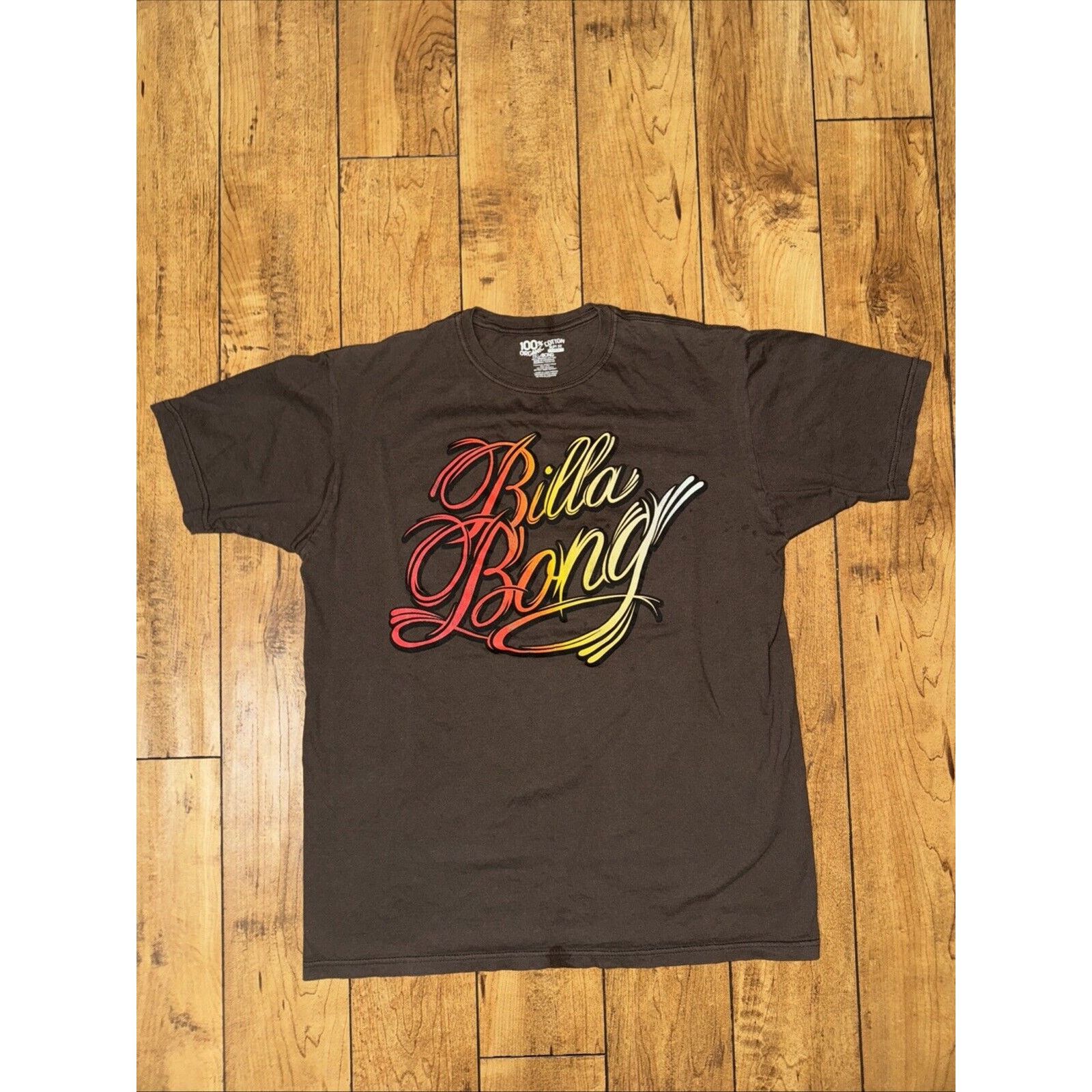 Billabong Billabong 100% Organic Cotton T-Shirt Brown Large 20x25.5 Size US L / EU 52-54 / 3 - 1 Thumbnail