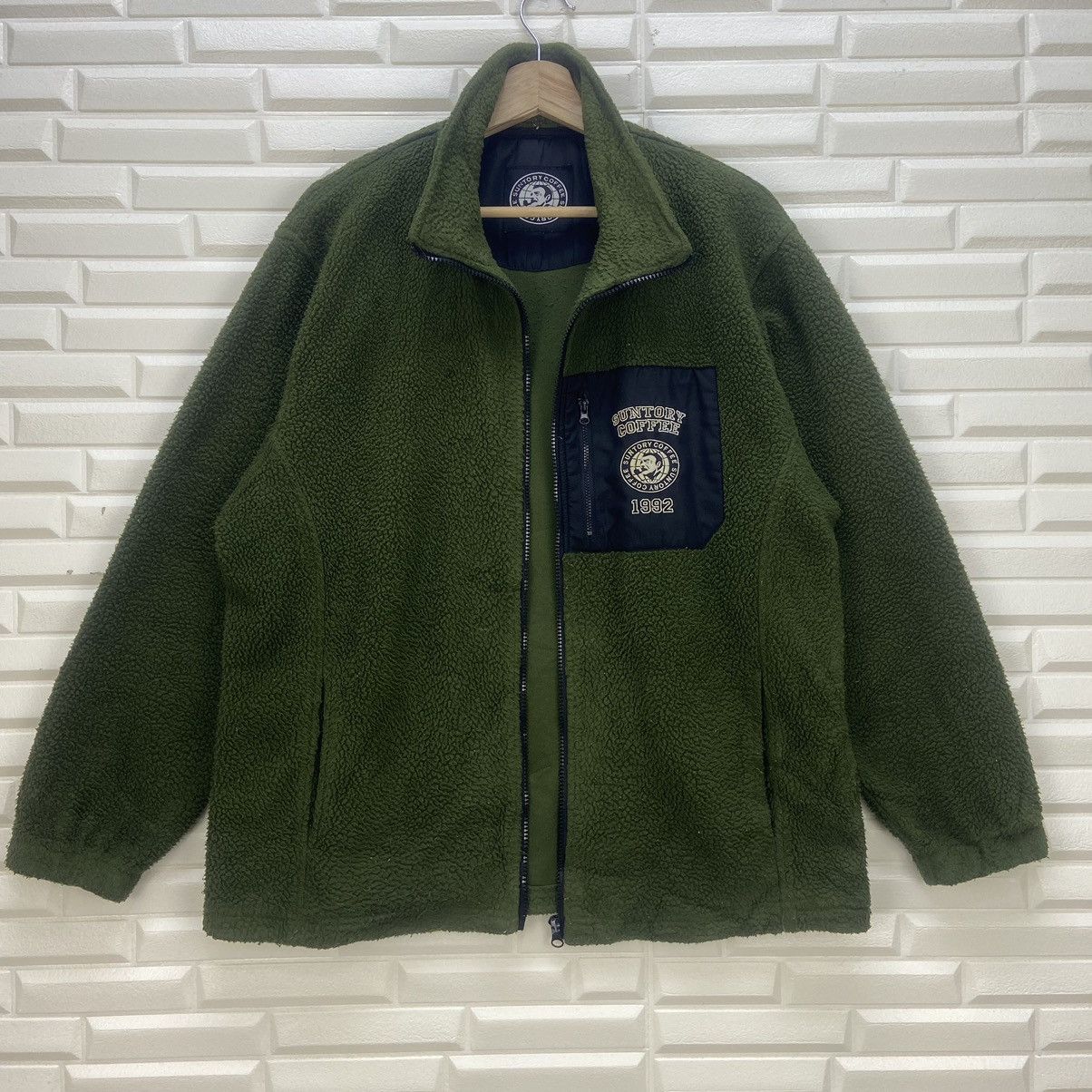 Japanese Brand Suntory Coffee Fleece Sherpa Jacket Size US M / EU 48-50 / 2 - 1 Thumbnail