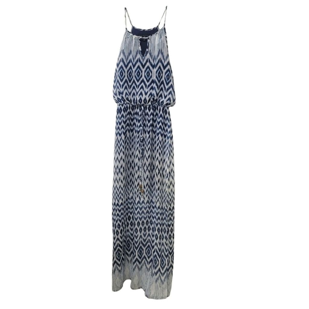 Other EUC City Studios Boho Blue and White Maxi Dress Size S / US 4 / IT 40 - 1 Thumbnail