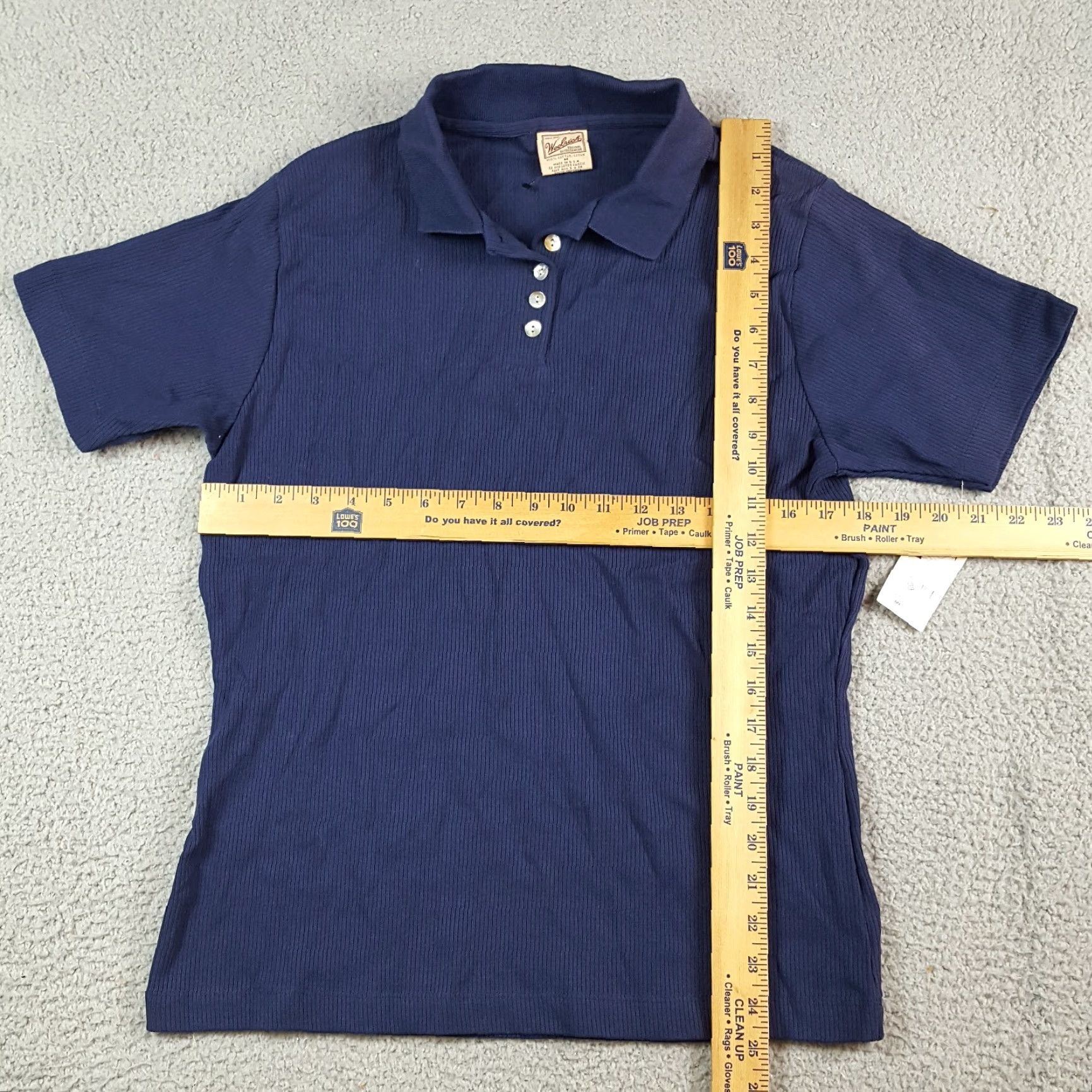 Vintage VINTAGE Woolrich Preppy Knit Collared Polo Women's Size M Navy Blue Golf Shirt Athletic Size M / US 6-8 / IT 42-44 - 5 Thumbnail