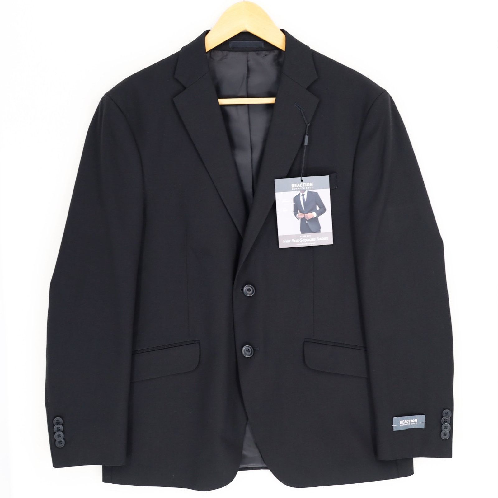 Kenneth Cole Kenneth Cole Reaction Men's Black Slim Fit Blazer Size 40S Size 40S - 3 Thumbnail