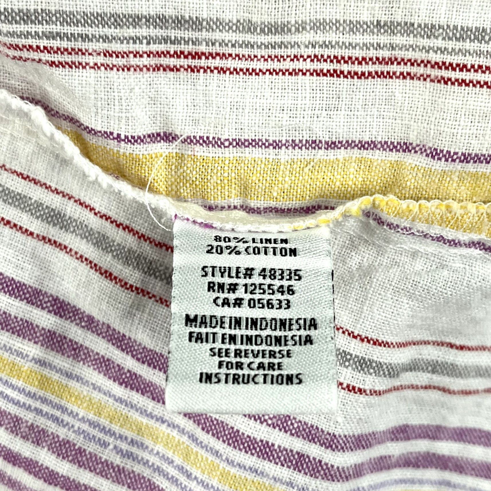 Habitat Habitat Shirt Womens M Striped Linen Cotton Blend Roll Tab Tunic Top Casual Travel Workwear Modern Classic Outdoors Size M / US 6-8 / IT 42-44 - 6 Thumbnail