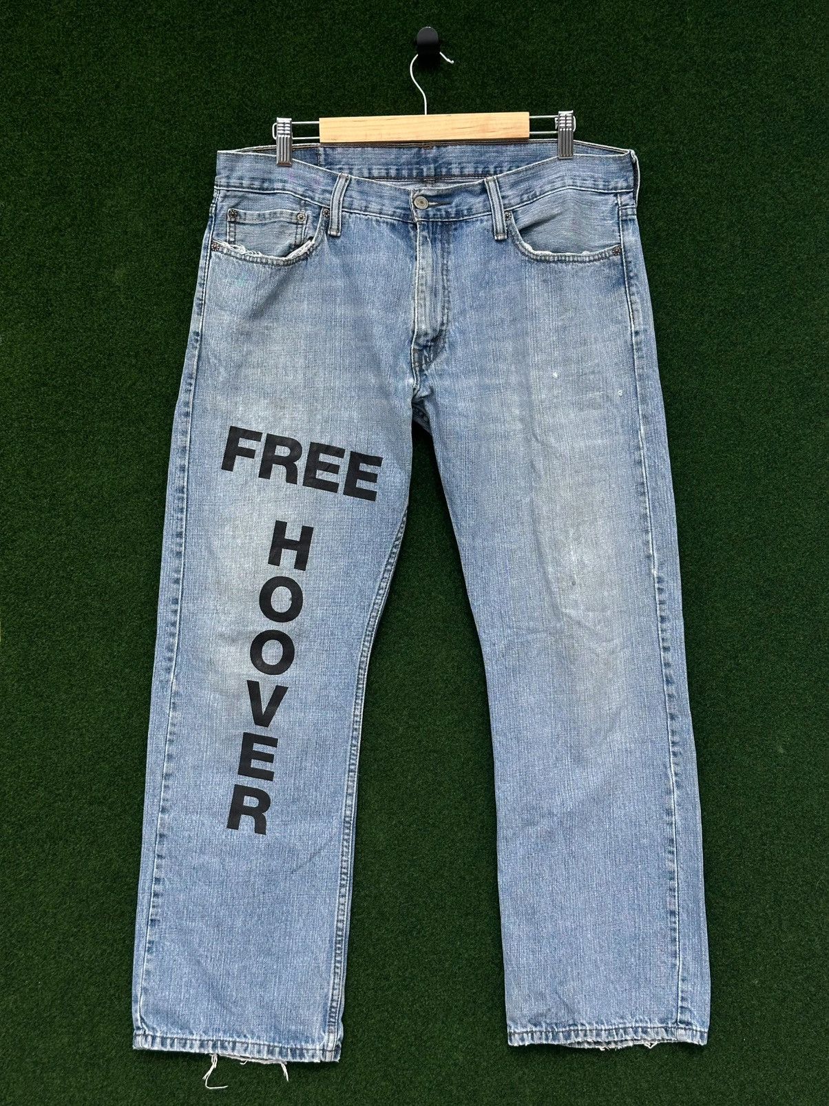 Kanye West Kanye West “FREE HOOVER” Jeans Size US 36 / EU 52 - 1 Thumbnail