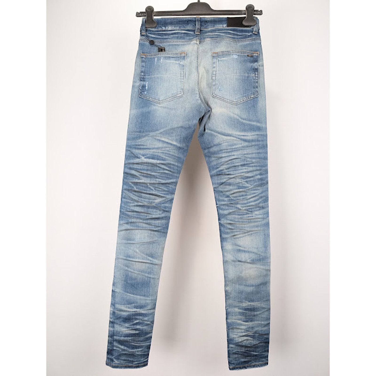 Amiri o1rshd1 Bleached MA Paisley MX1 Jeans Honeycomb Indigo Size US 40 / EU 56 - 13 Thumbnail