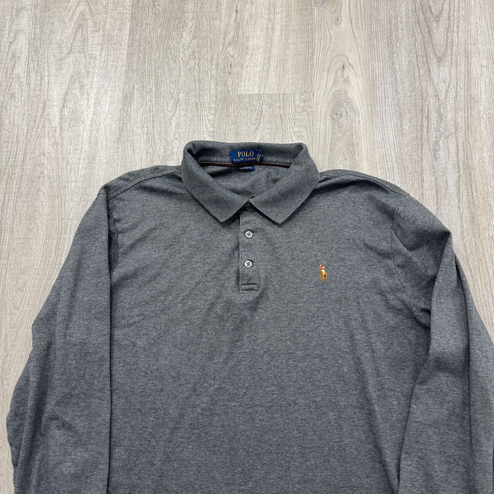 Polo Ralph Lauren Ralph Lauren Classic Fit Polo Shirt Men's Large Gray Preppy Size US L / EU 52-54 / 3 - 2 Thumbnail