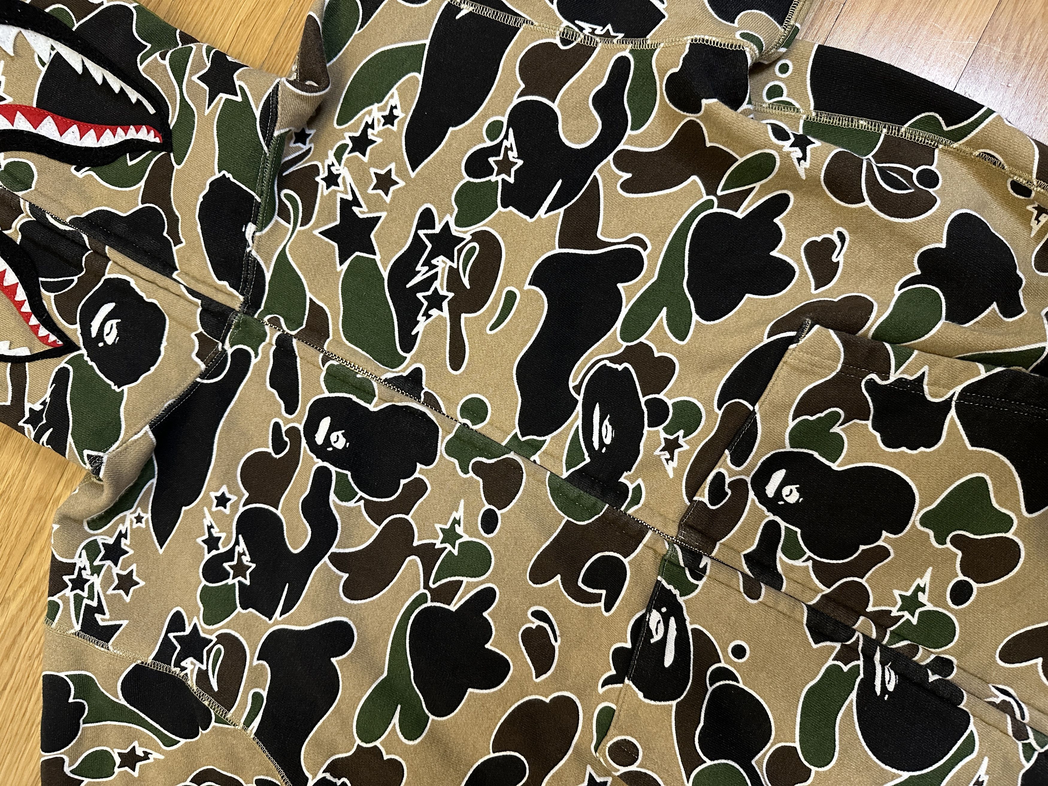 Bape BAPE Shark Full Zip Hoodie Beige Camo Size US M / EU 48-50 / 2 - 11 Thumbnail