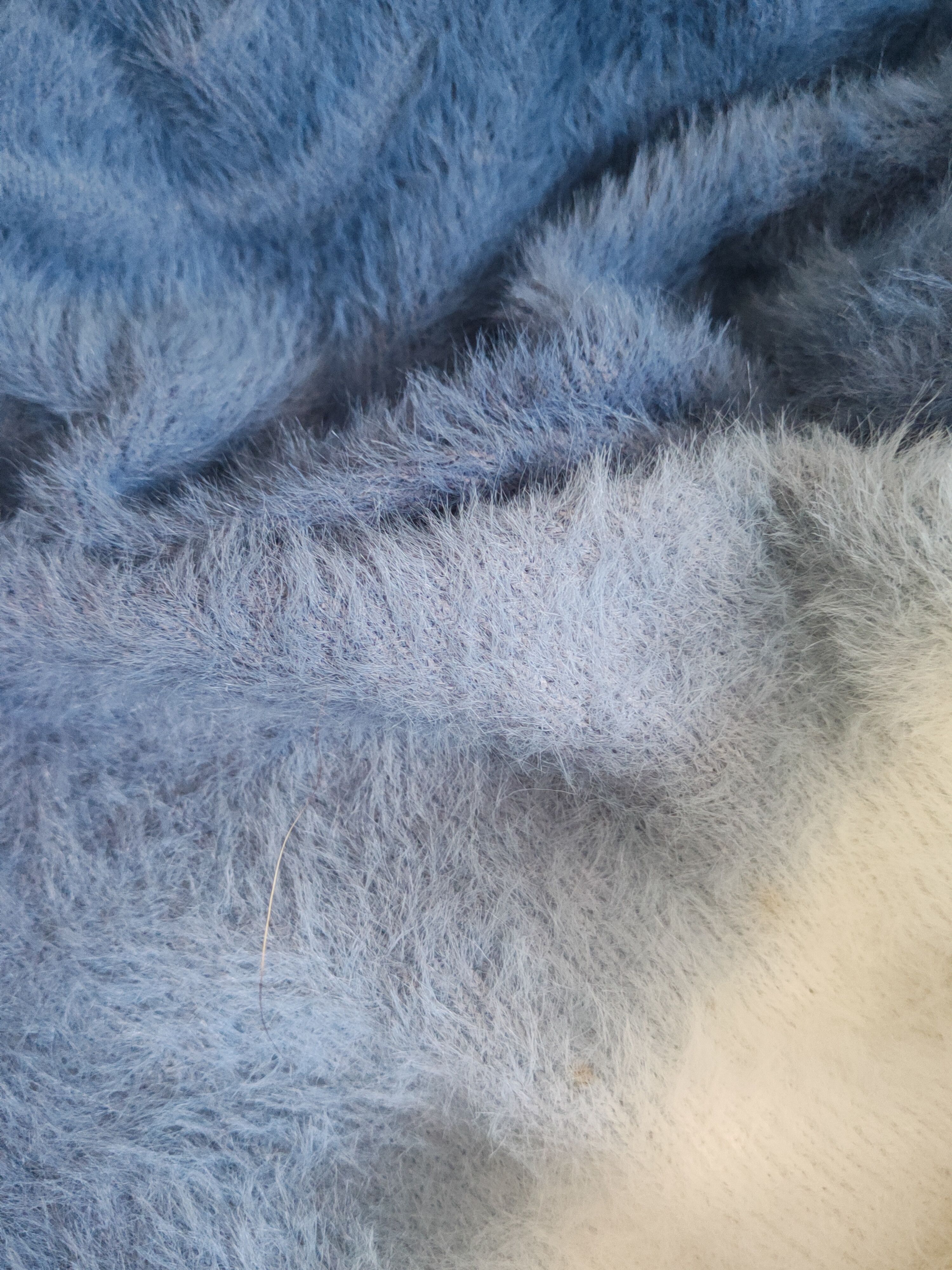 Homespun Knitwear R.p.s Blue White Shag Shaggy Fur Mohair Knitwear #S1933 Size M / US 6-8 / IT 42-44 - 10 Thumbnail