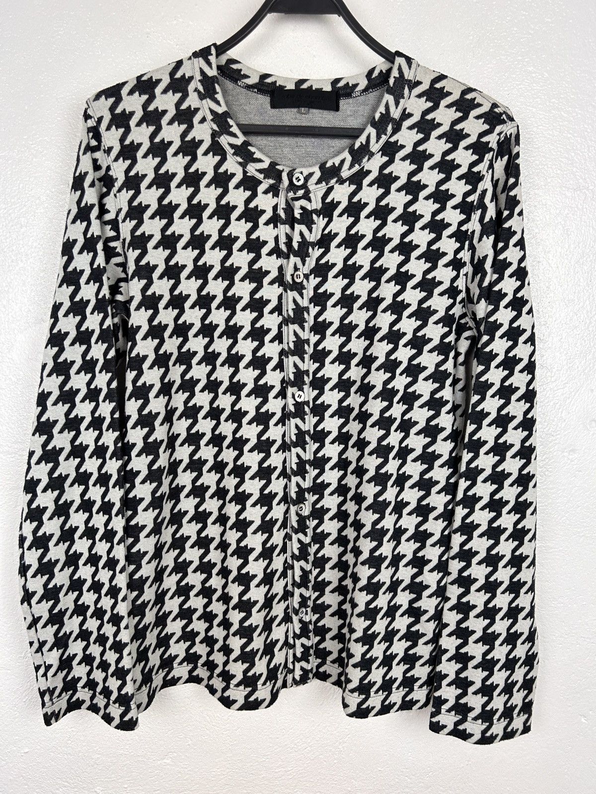 Comme des Garcons 00s Vintage Comme Des Garcons 2004 Houndstooth Button Up LS Size L / US 10 / IT 46 - 1 Thumbnail