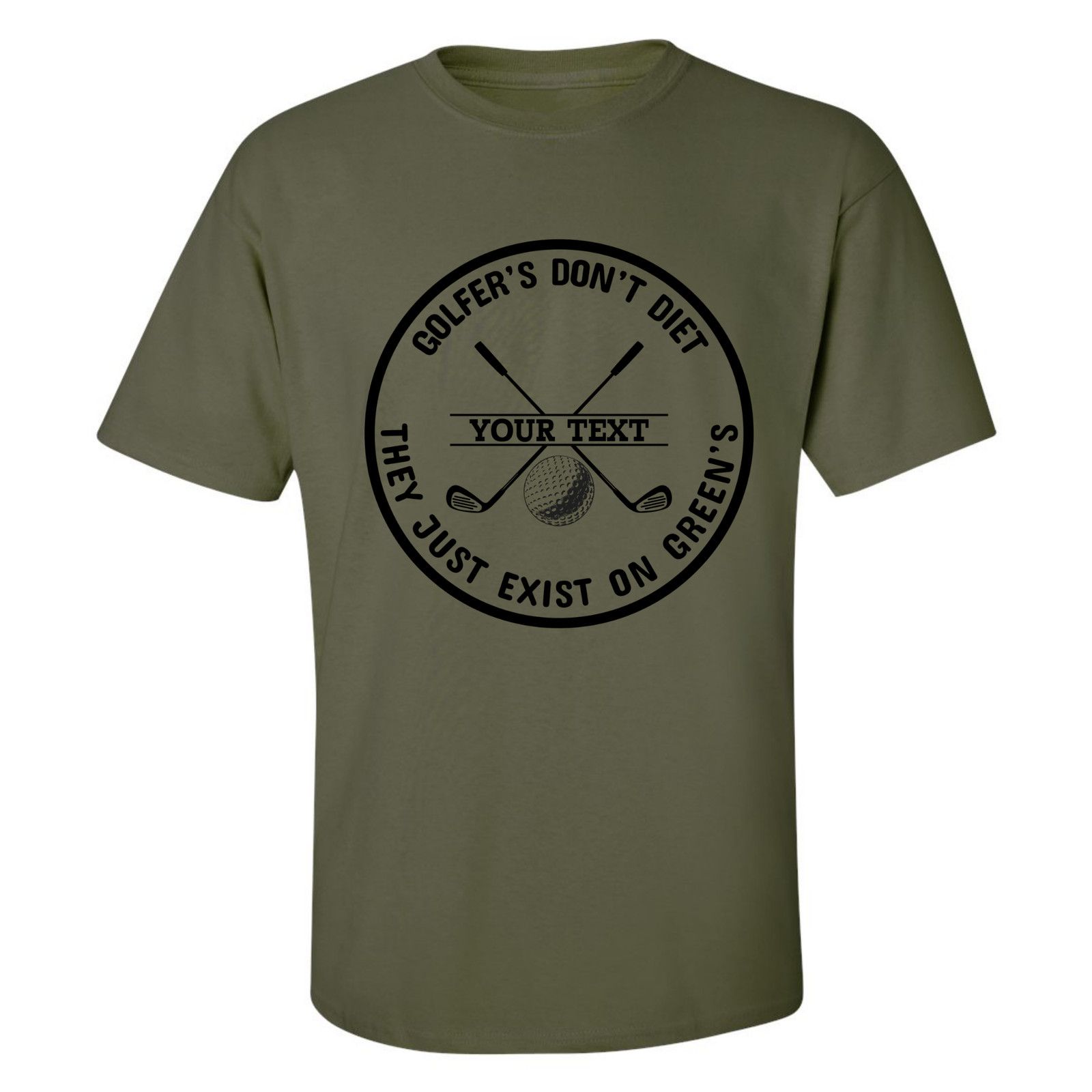 Gildan Golfers Don't Diet Personalized Name Golf Clubs Ball T-Shirt Size US XL / EU 56 / 4 - 13 Thumbnail
