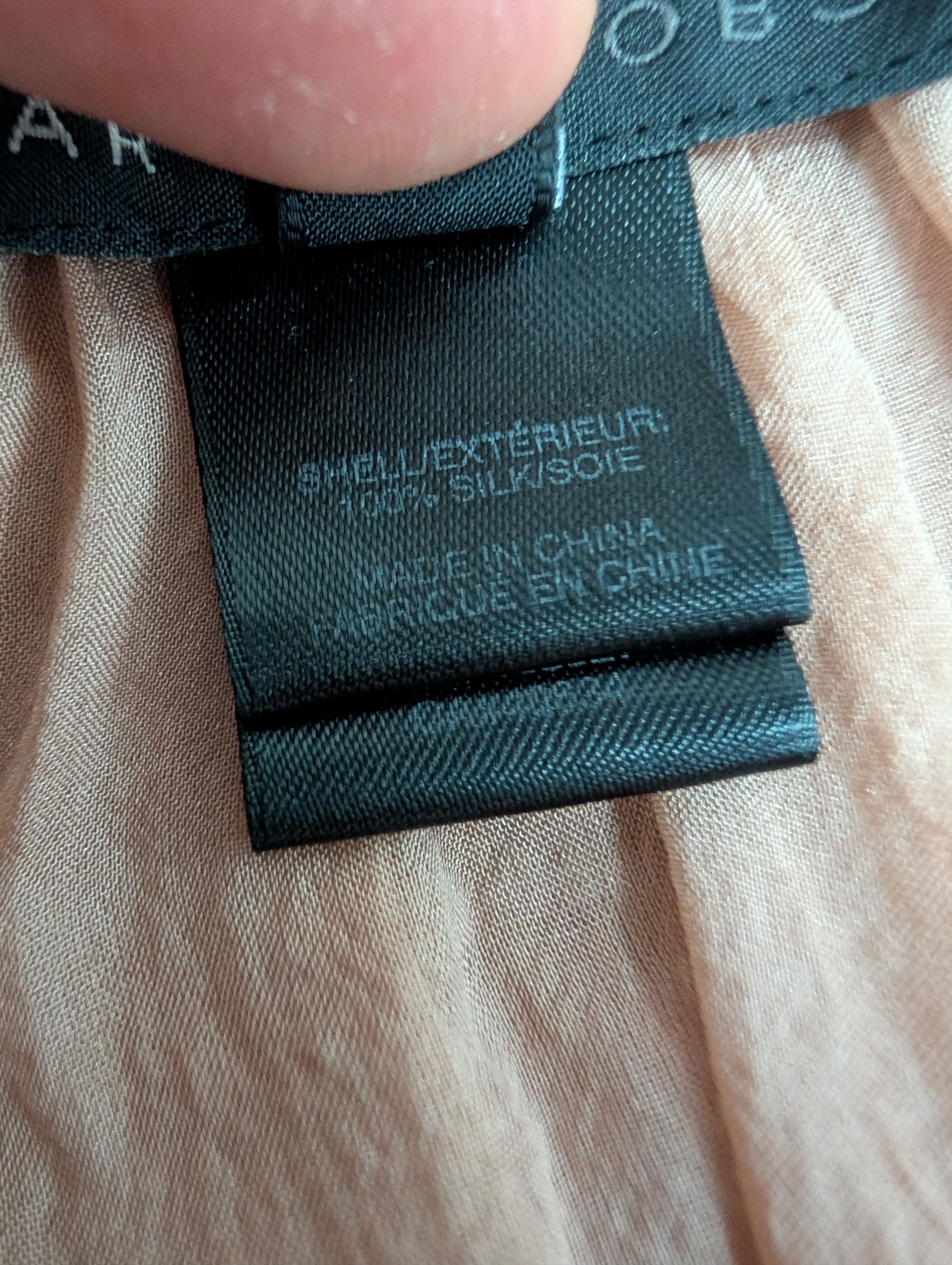 Marc Jacobs Salmon Pink Sheer Top with Drawstring Collar and Mid Sleeves Size XS / US 0-2 / IT 36-38 - 5 Thumbnail