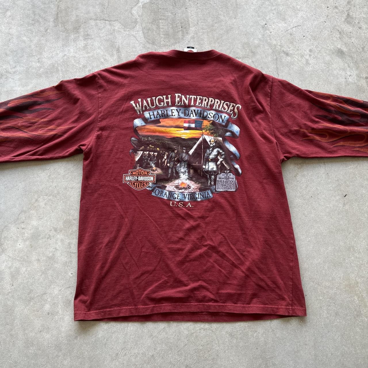 Harley Davidson Vintage Y2K Harley Davidson flame long sleeve Size US XL / EU 56 / 4 - 4 Thumbnail