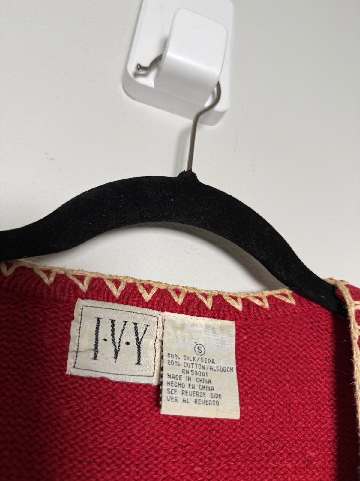 Ivy Park Red Knit Women's Sweater Vest with Embroidered Trim and Pock Size S / US 4 / IT 40 - 6 Thumbnail