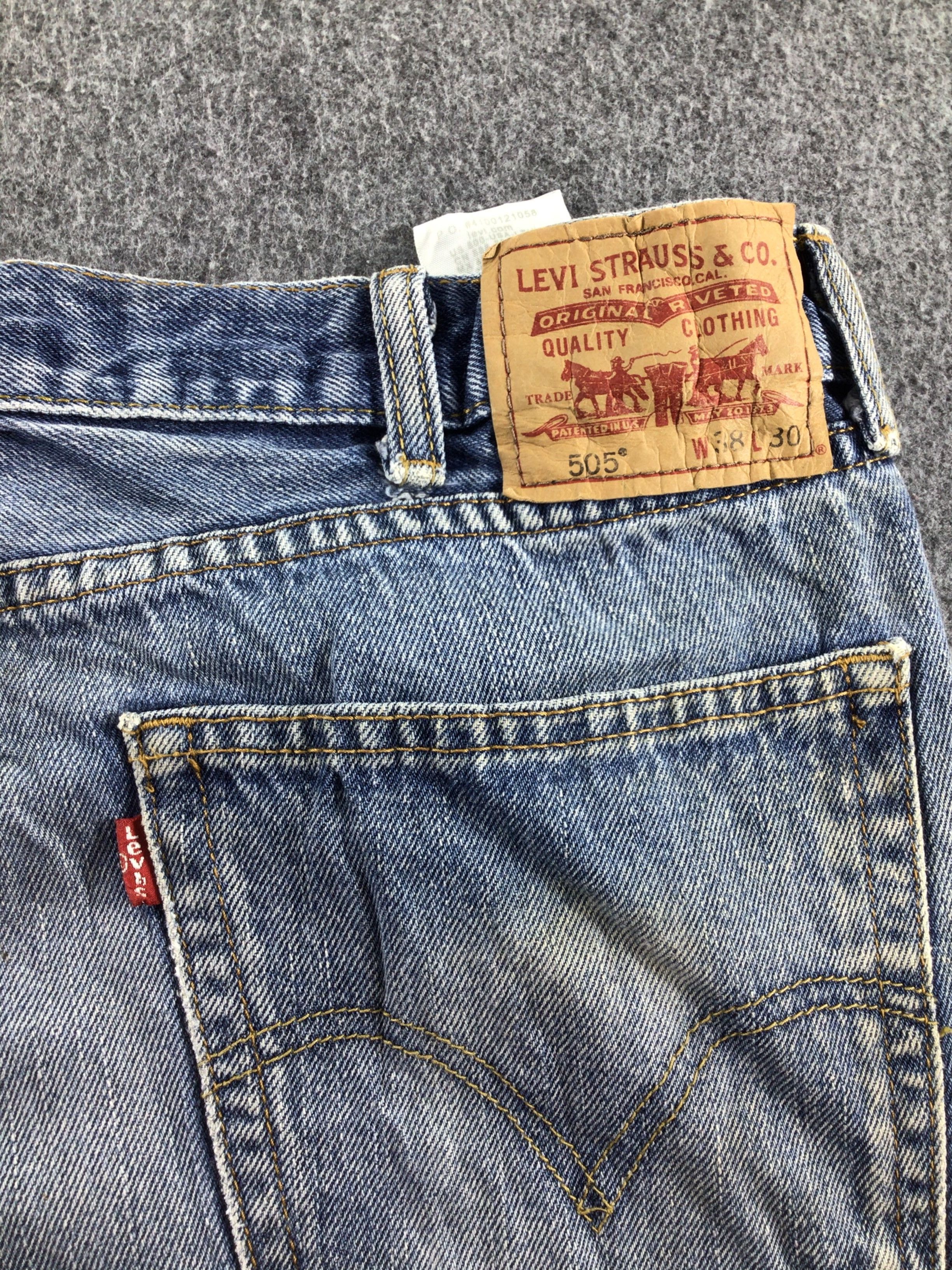 Levi's Vintage Levis 505 Jeans Rusty Faded Blue Denim -J478 Size US 38 / EU 54 - 5 Thumbnail