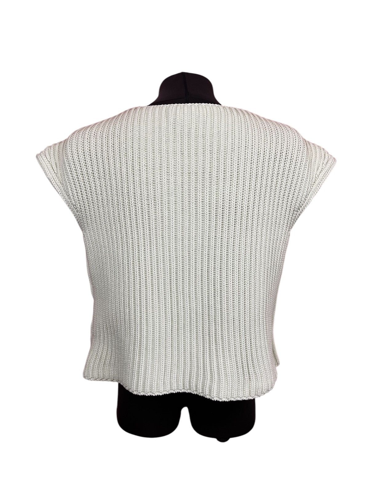 Sonia Rykiel Sonia Rykiel women's hard knit vest oversized green sweater Size L / US 10 / IT 46 - 7 Thumbnail