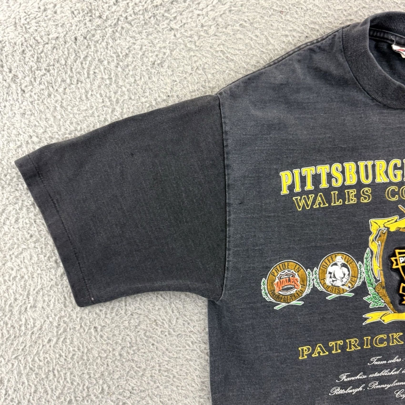 Nutmeg VINTAGE Pittsburgh Penguins Shirt Mens L Black NHL Hockey Short Sleeve 90s USA Size US L / EU 52-54 / 3 - 4 Thumbnail