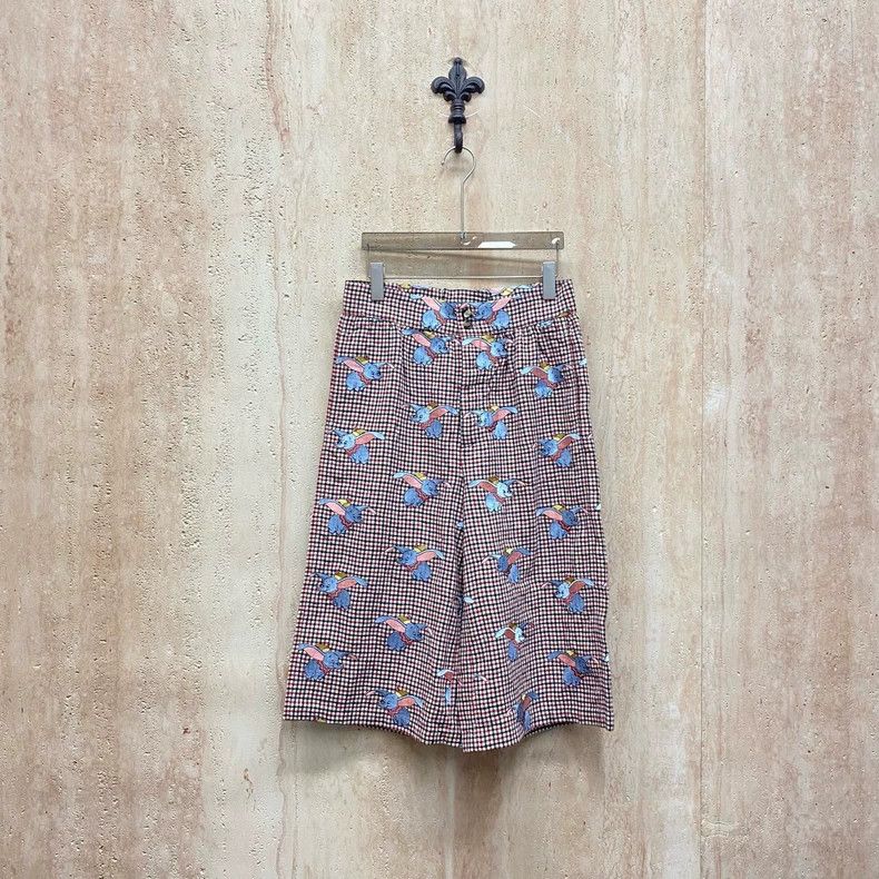 Loewe LOEWE Checkered embroidered bee baby elephant shorts Size 27" / US 4 / IT 40 - 1 Thumbnail