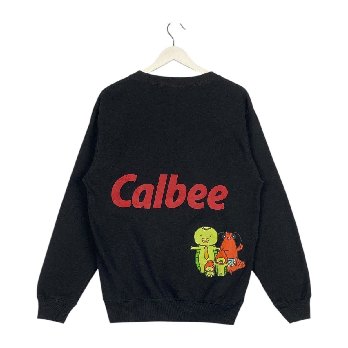Designer × Vintage Vintage Calbee Embroidered Crewneck Sweatshirt Black mu Size L / US 10 / IT 46 - 6 Thumbnail