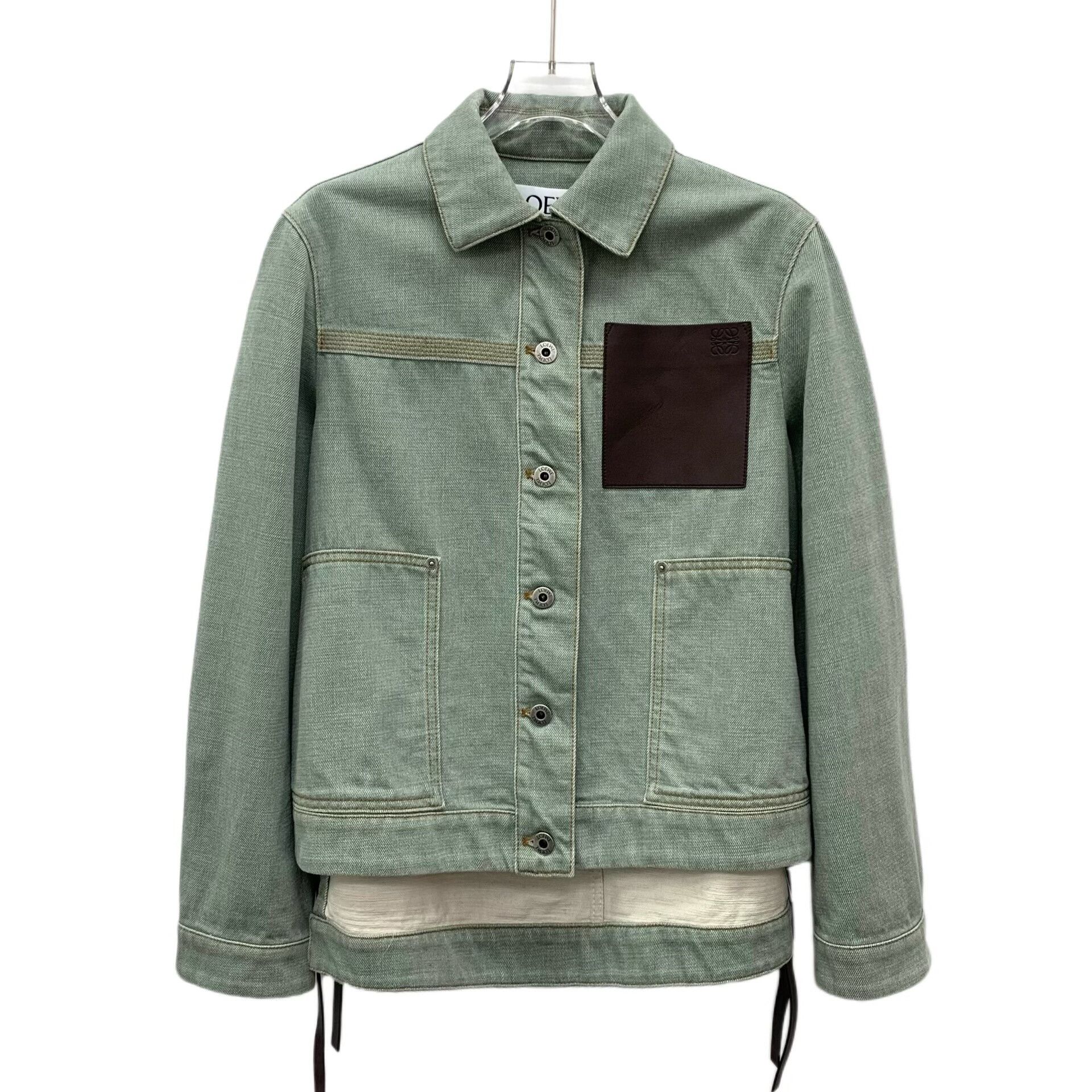 Loewe Loewe Green Vintage Denim Jacket Size XXS / US 00 / IT 34 - 1 Thumbnail