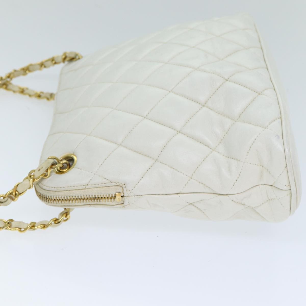 Chanel CHANEL Matelasse Chain Shoulder Bag Leather White CC Size ONE SIZE - 3 Thumbnail