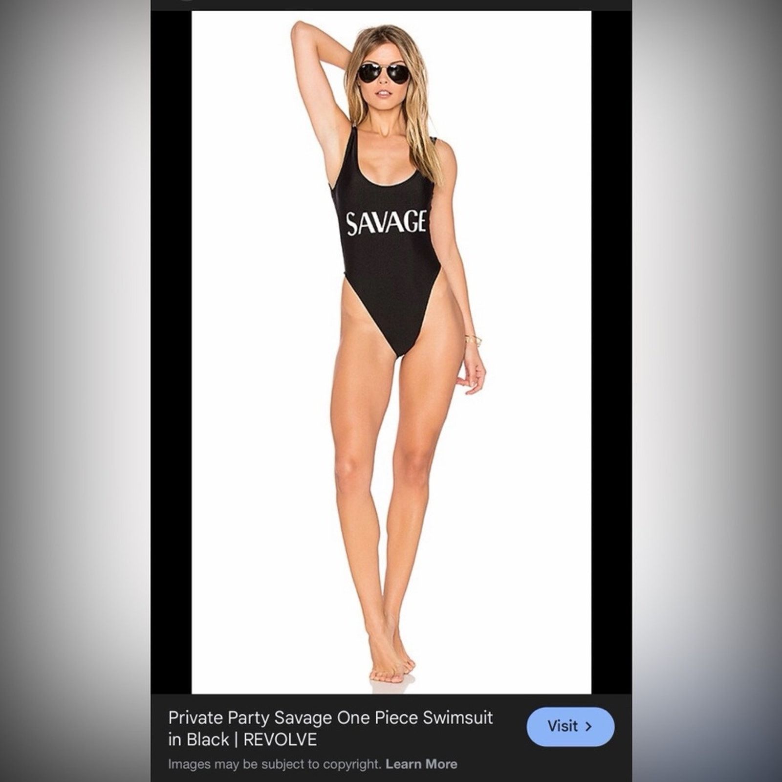 Other Private Party Savage Black One-Piece Swimsuit Bikini Swim S Size ONE SIZE - 2 Thumbnail