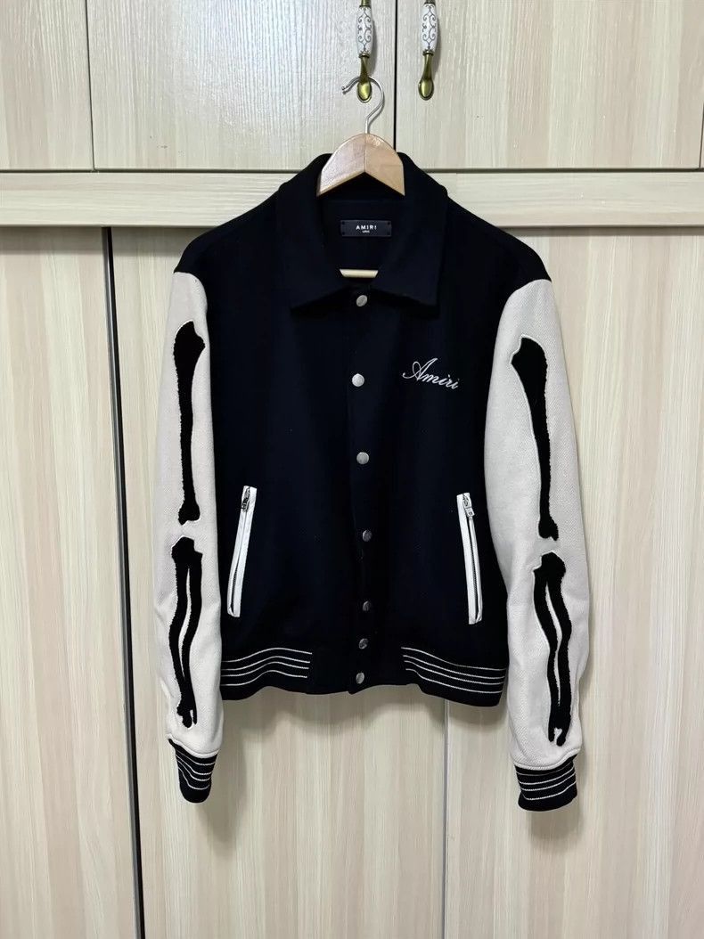 Amiri Amiri S22 Bone Embroidered Baseball Jacket-2506 Size US L / EU 52-54 / 3 - 2 Thumbnail