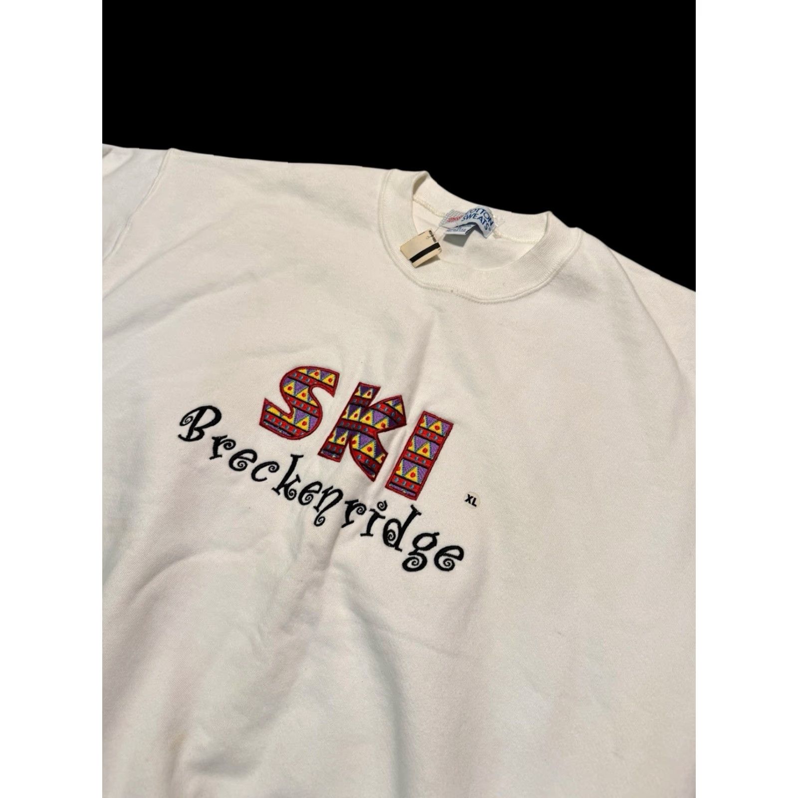 Jerzees VINTAGE Jerzees Sweatshirt Breckenridge Ski 80's White XL USA Made NWT Rare Mens Pullover Crew neck Knit Mockup? Size US XL / EU 56 / 4 - 5 Thumbnail