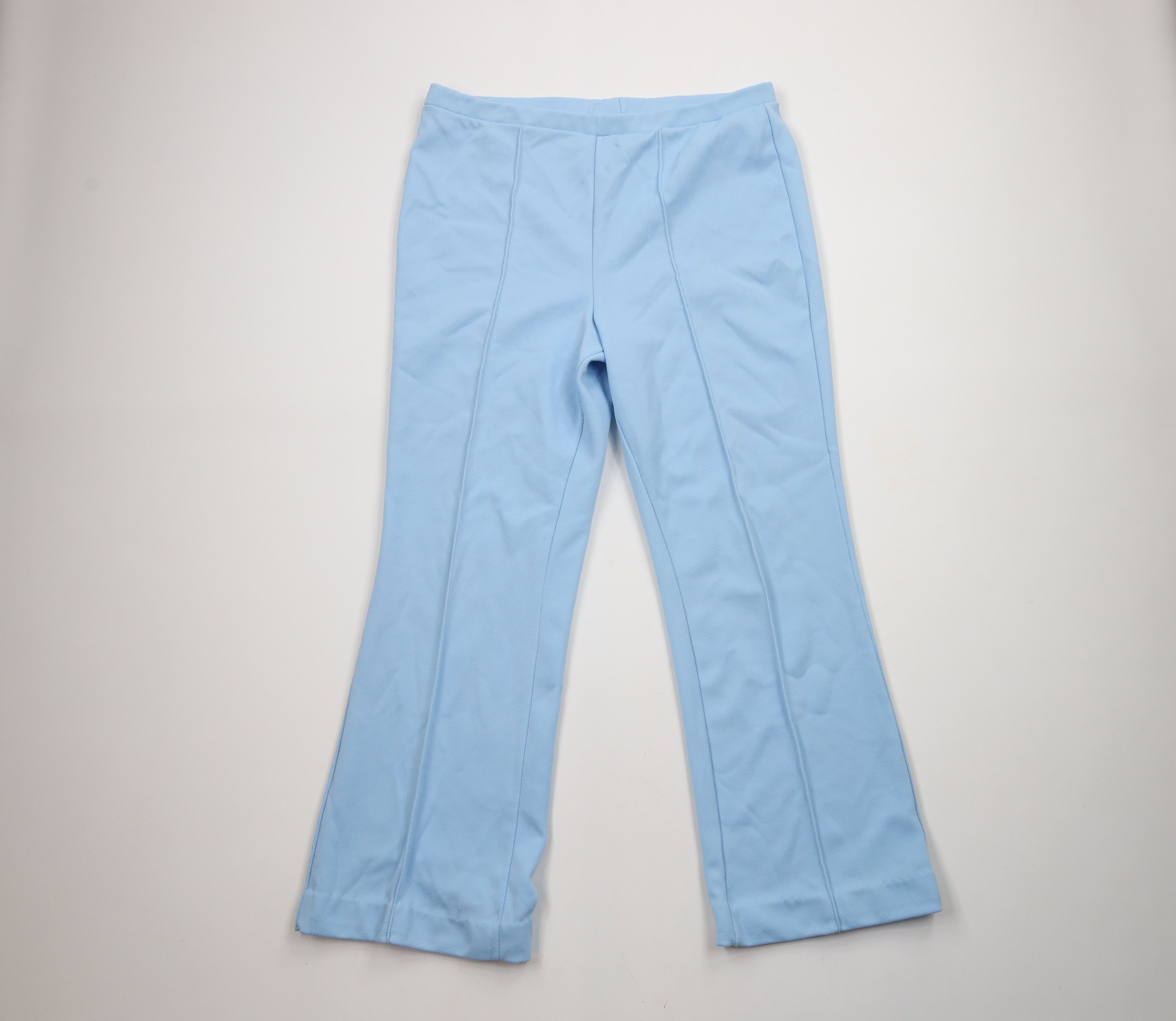 Vintage Vintage 60s 70s Streetwear Bell Bottoms Pants Carolina Blue Size 38" / US 16 / IT 52 - 1 Thumbnail