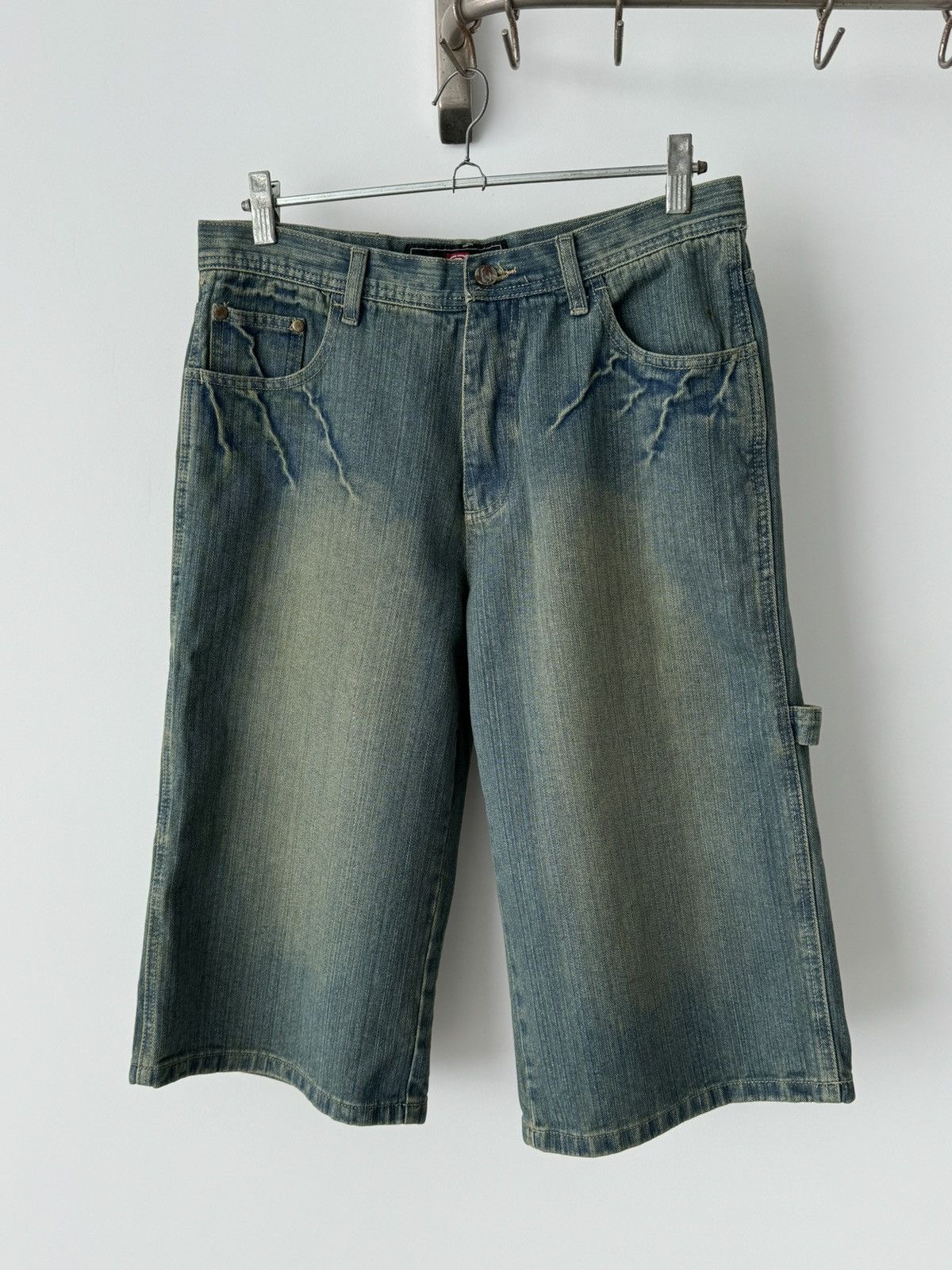 Affliction × Ecko Unltd. × Vintage Vintage Y2K Ecko Unltd. Opium Carpenter Acid Jeans Shorts Size US 32 / EU 48 - 3 Thumbnail